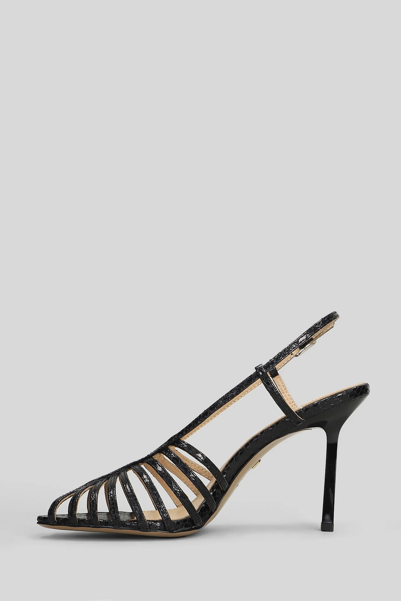 Agata Sandal 95 Sandals in black leather - Image 3