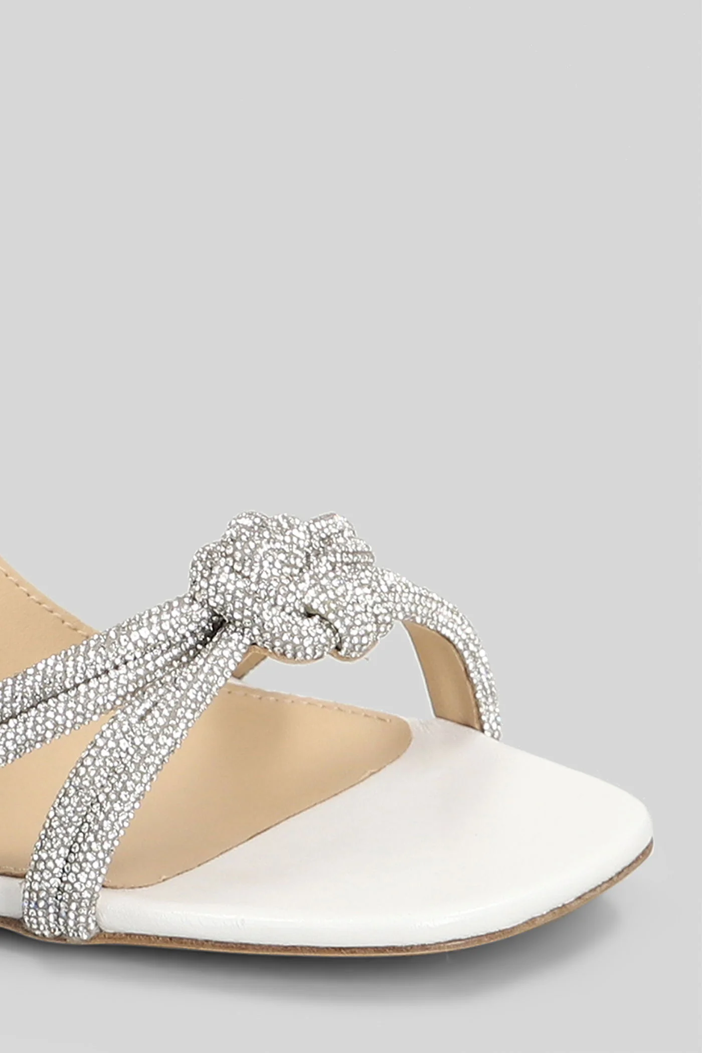 Alice 85 Sandals in white leather - Image 5