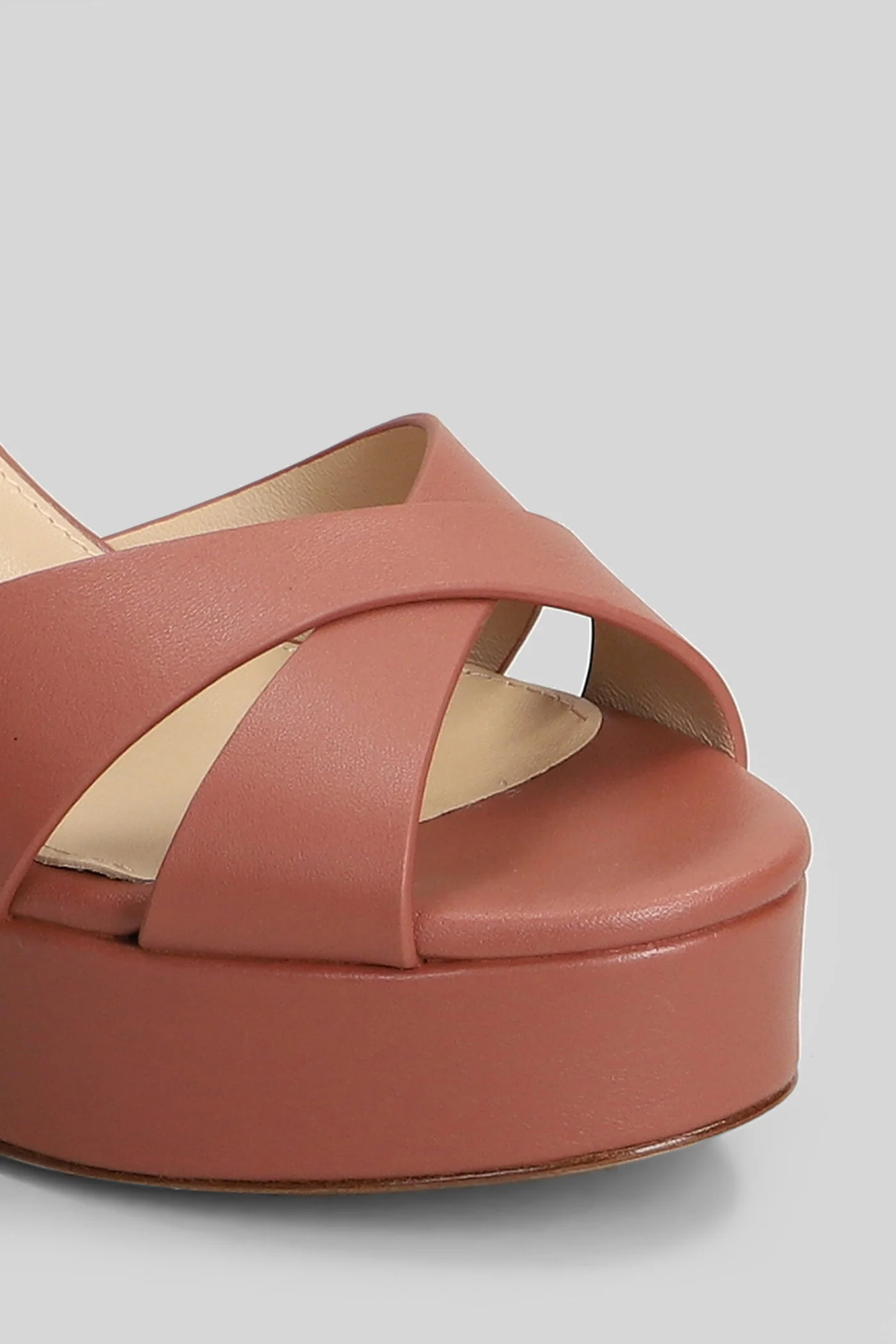 Aria Platform 95 Sandals in brown leather - Image 5