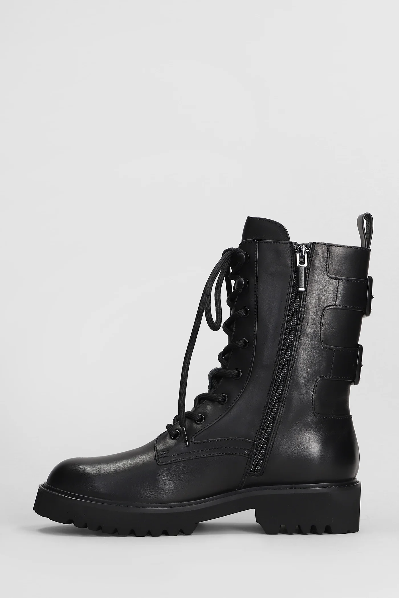 Asia Combat boots in black leather - Image 3