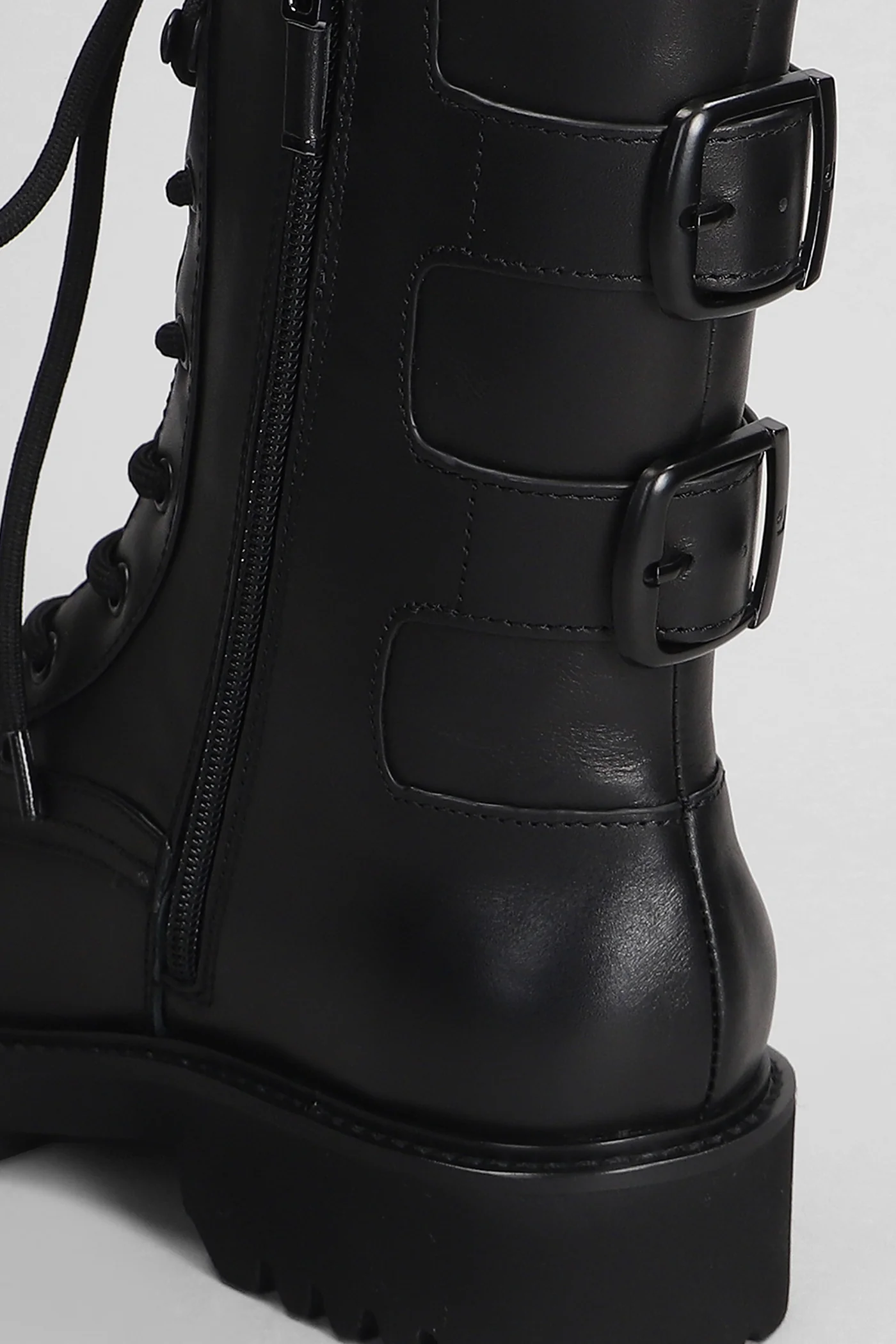 Asia Combat boots in black leather - Image 5