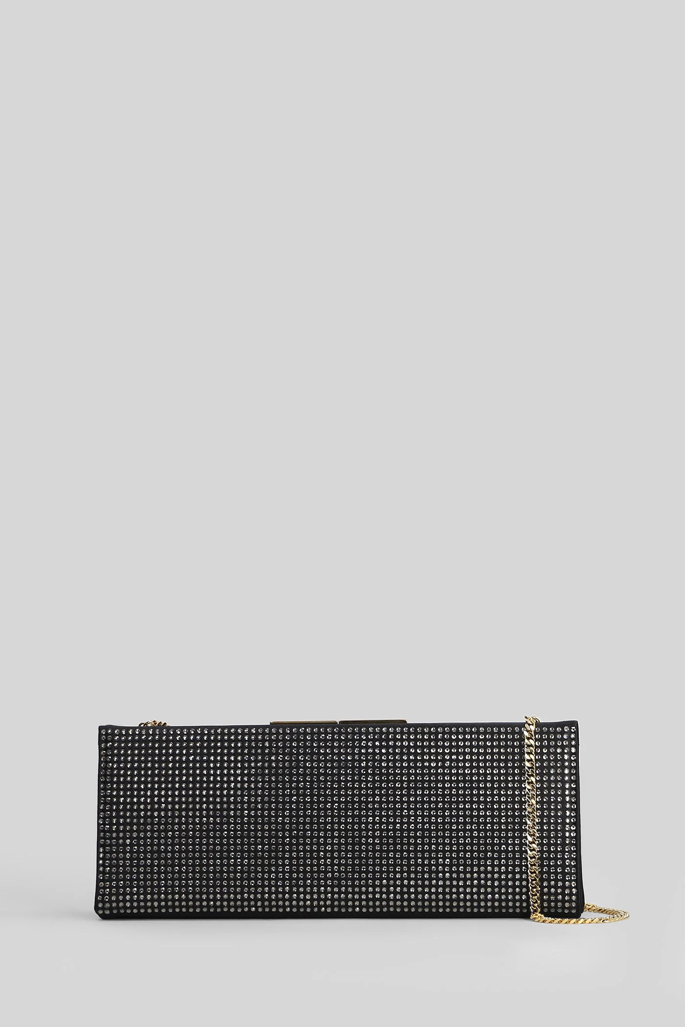 Clutch in black leather