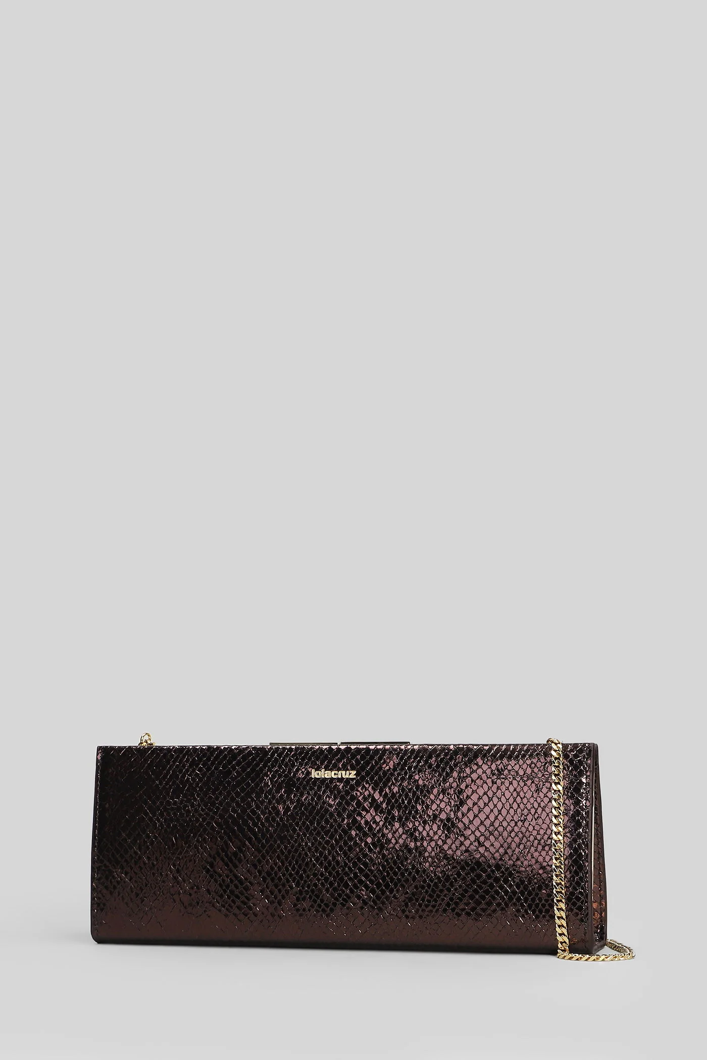 Clutch in brown leather - Image 2