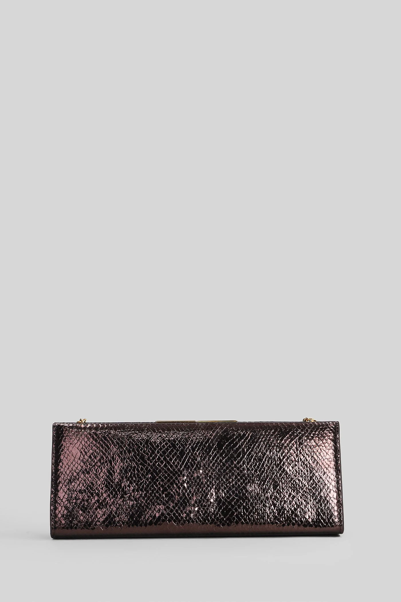 Clutch in brown leather - Image 3