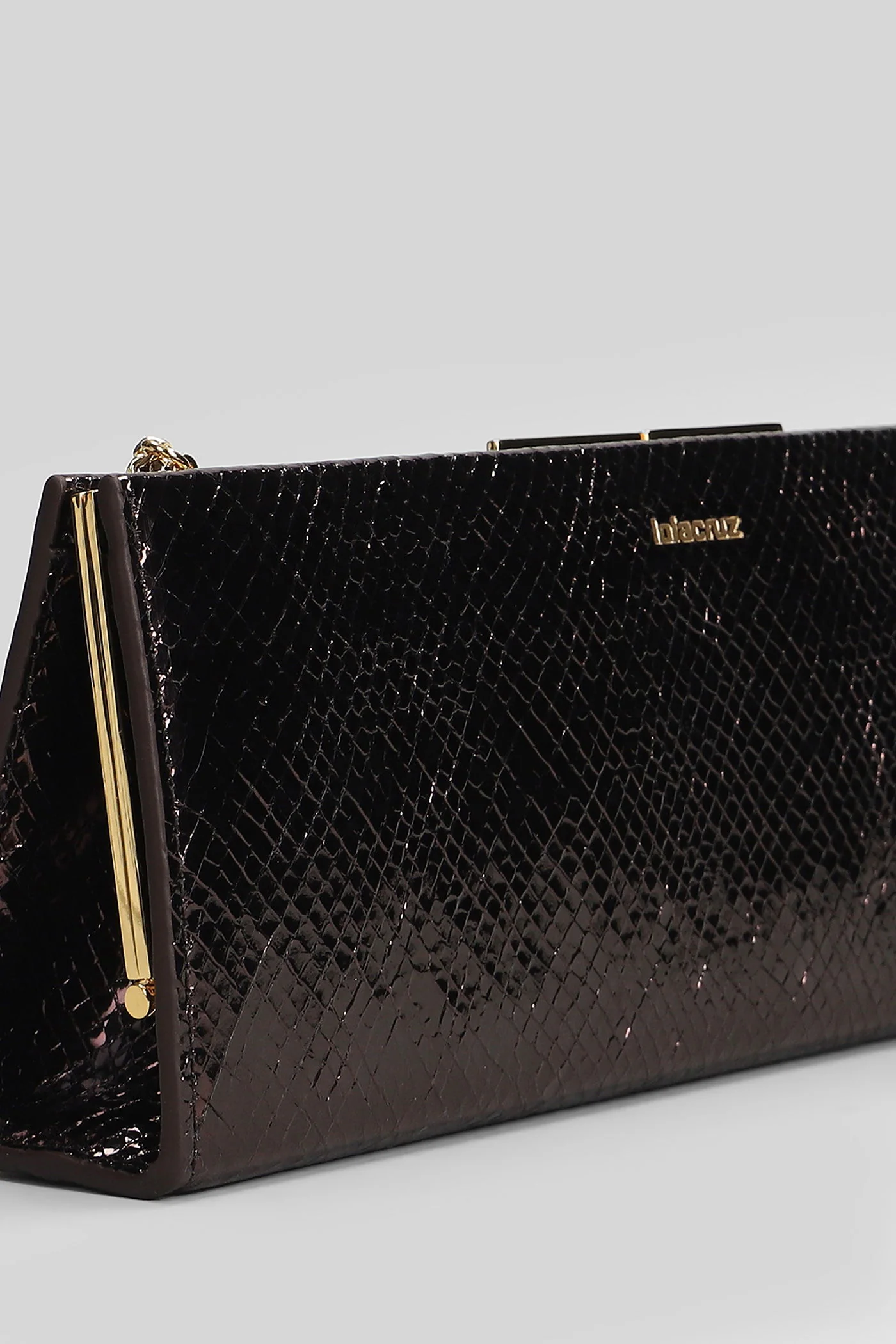 Clutch in brown leather - Image 4
