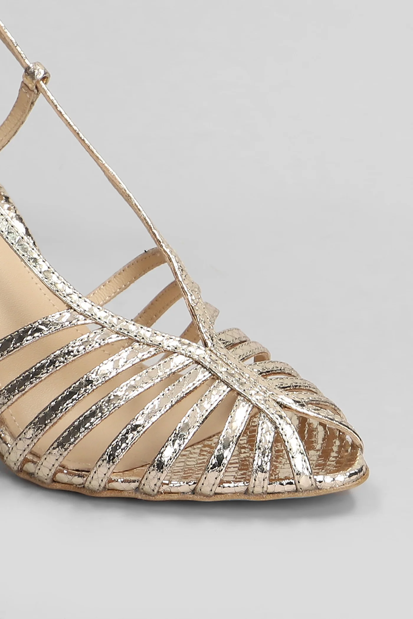 Diana 95 Sandals in platinum leather - Image 5