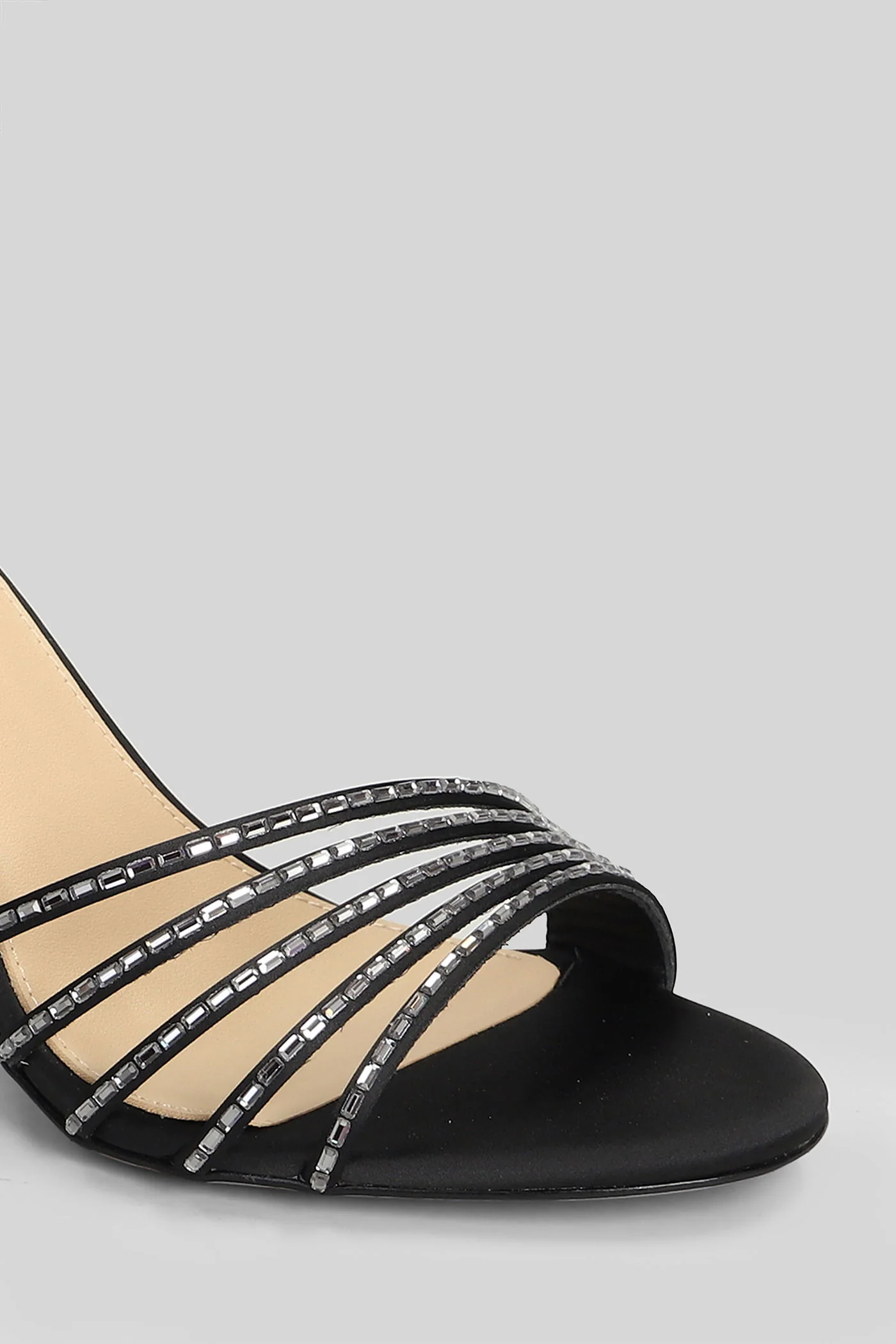 Emma Sandal 90 Sandals in black leather and fabric - Image 5