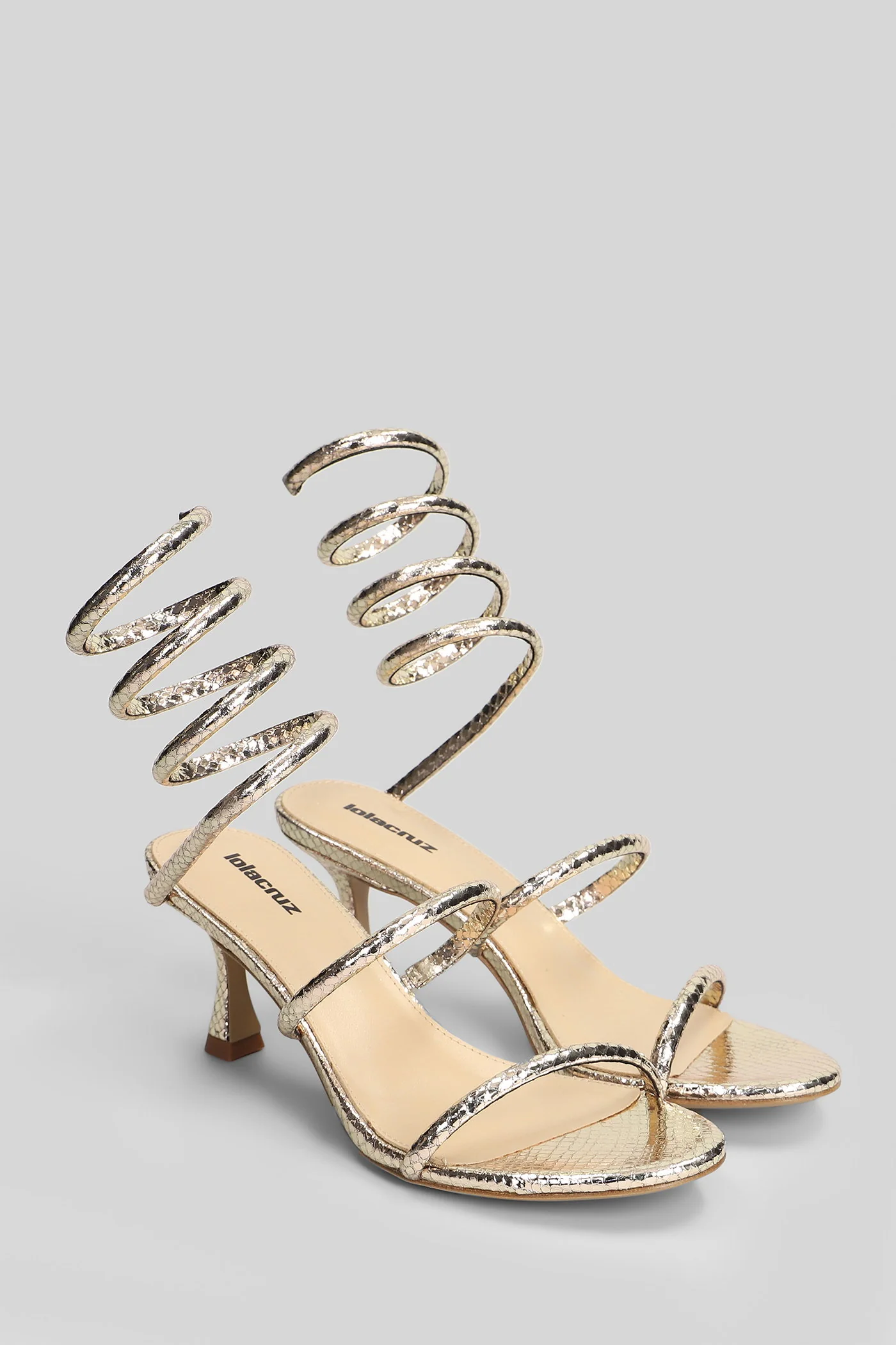 Greta 65 Sandals in platinum leather - Image 2