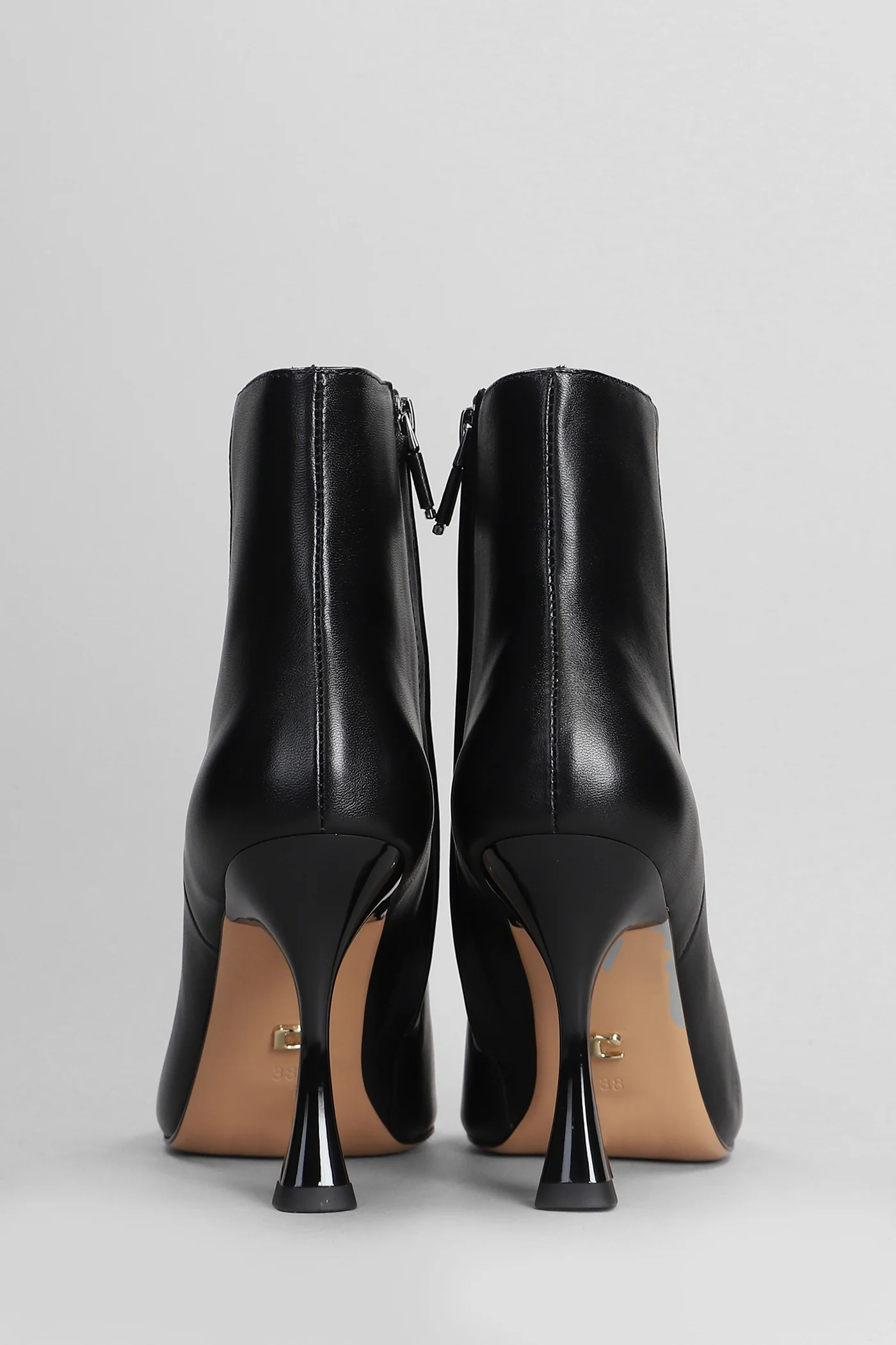 Jazmine High heels Ankle boots in black leather - Image 4