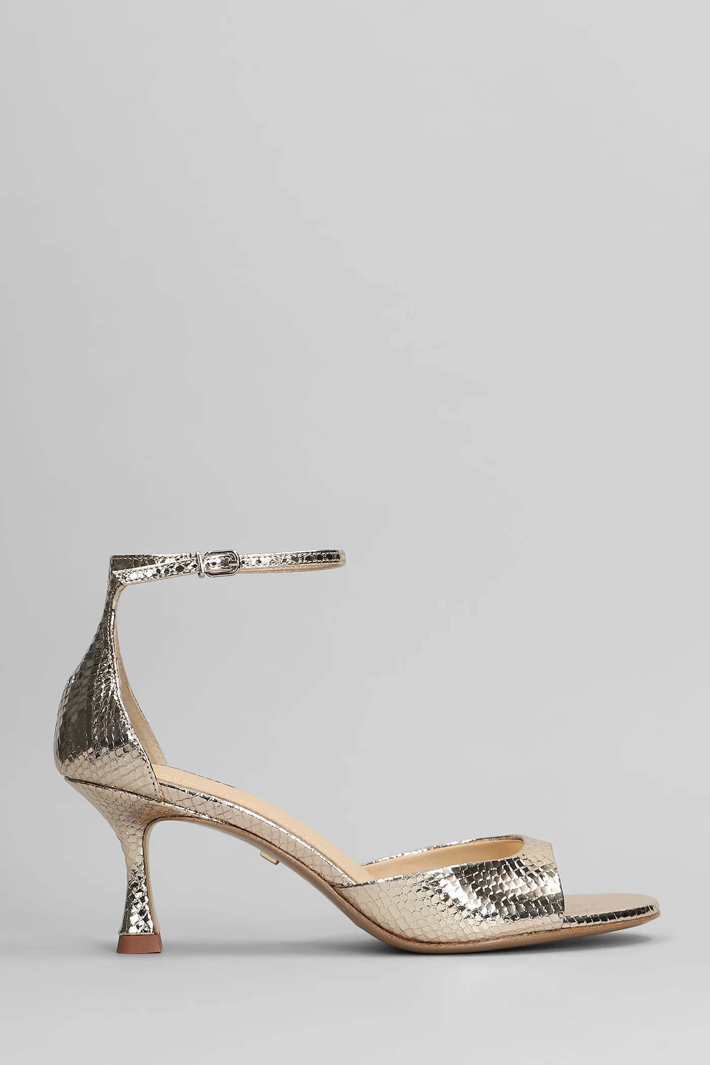 Petrina Sandals in platinum leather