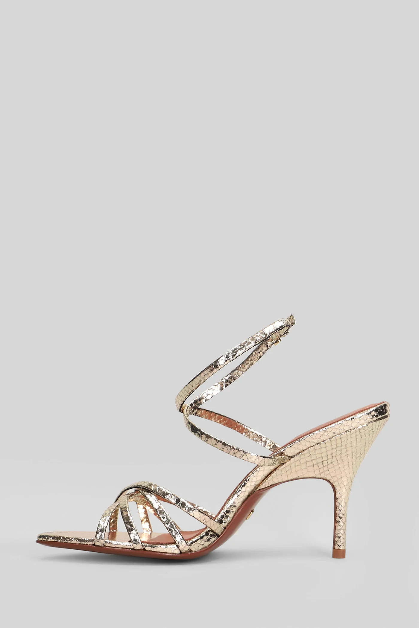Raquelle 90 Sandals in platinum leather - Image 3