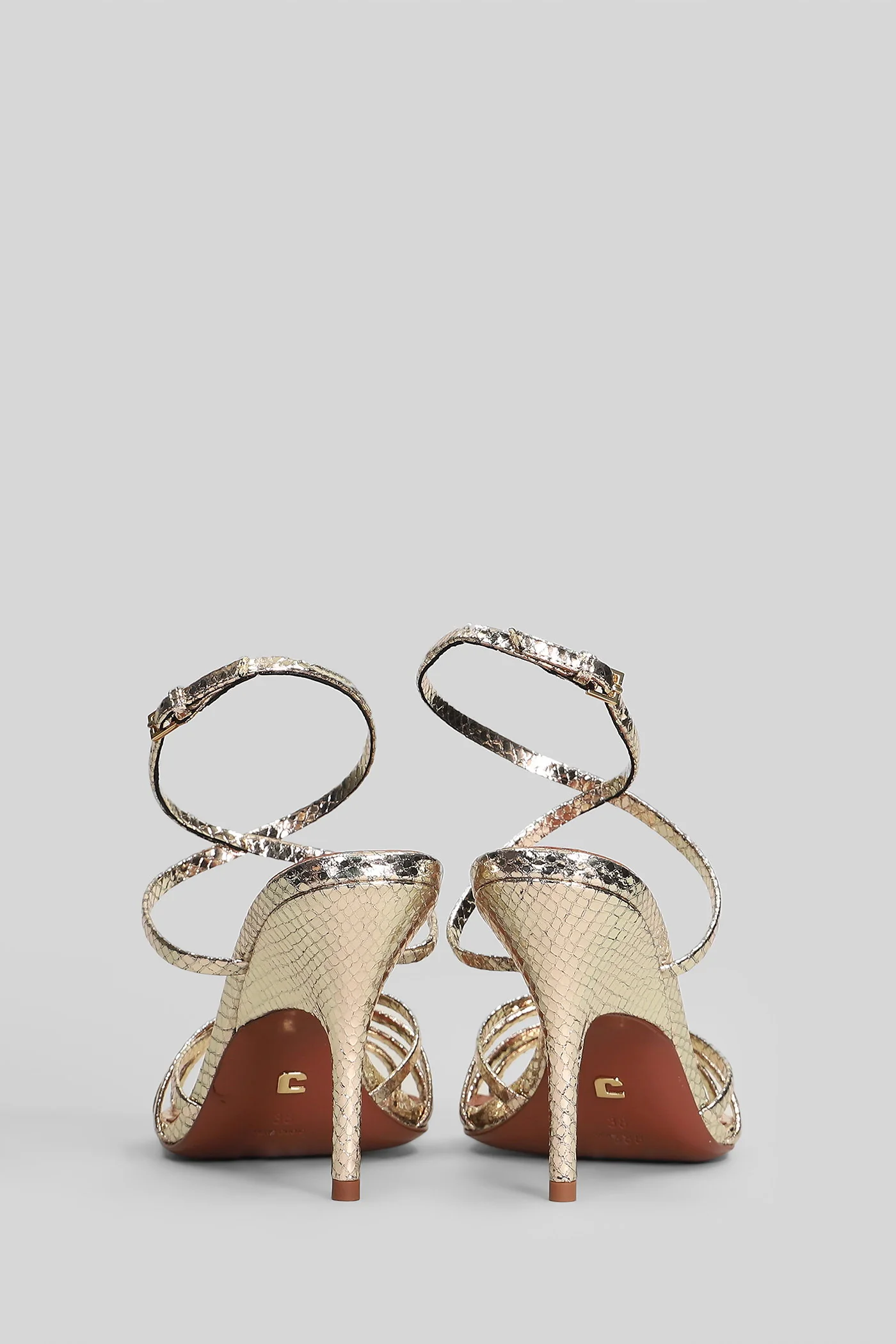 Raquelle 90 Sandals in platinum leather - Image 4