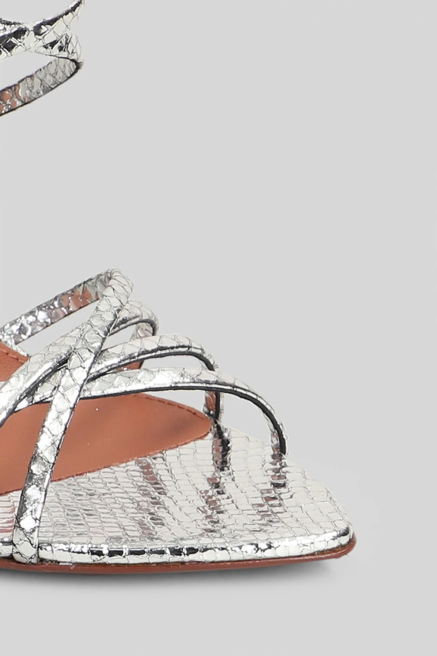 Raquelle 90 Sandals in silver leather - Image 5
