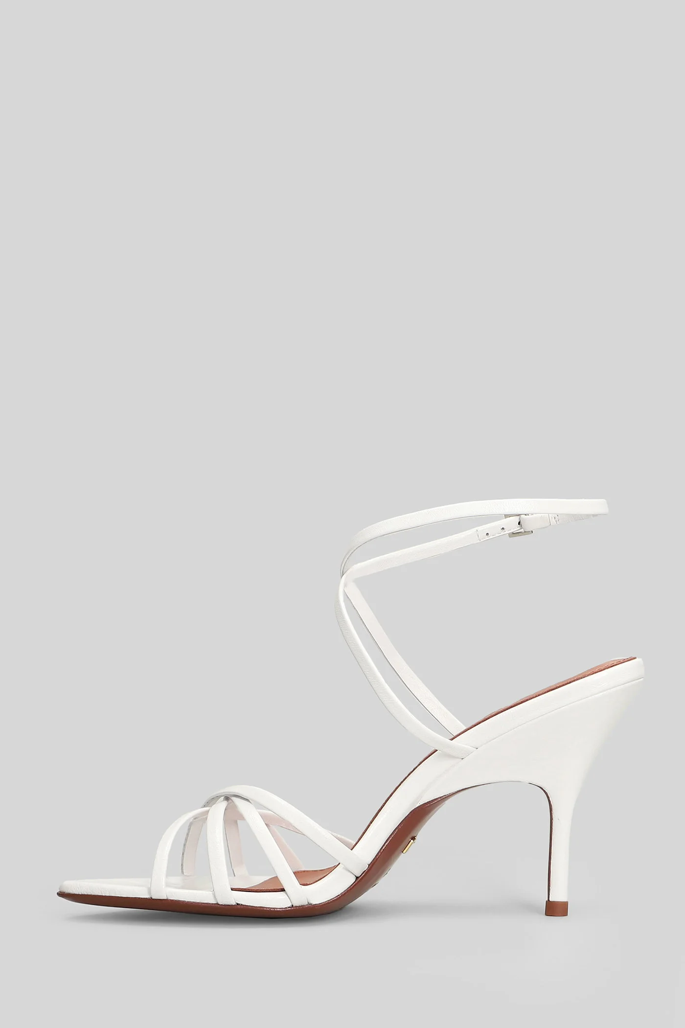 Raquelle 90 Sandals in white leather - Image 3