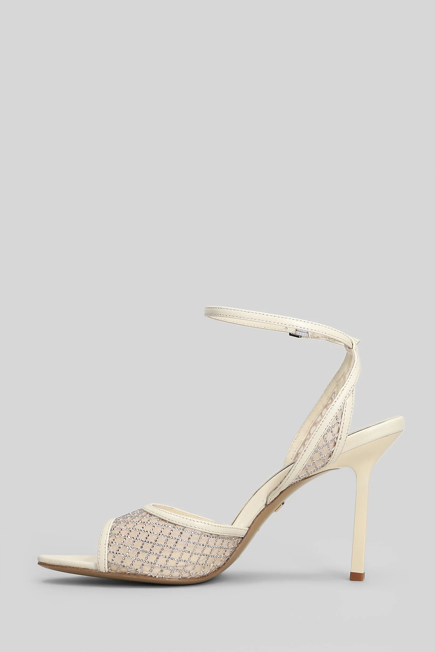 Ruby 95 Sandals in beige leather - Image 3