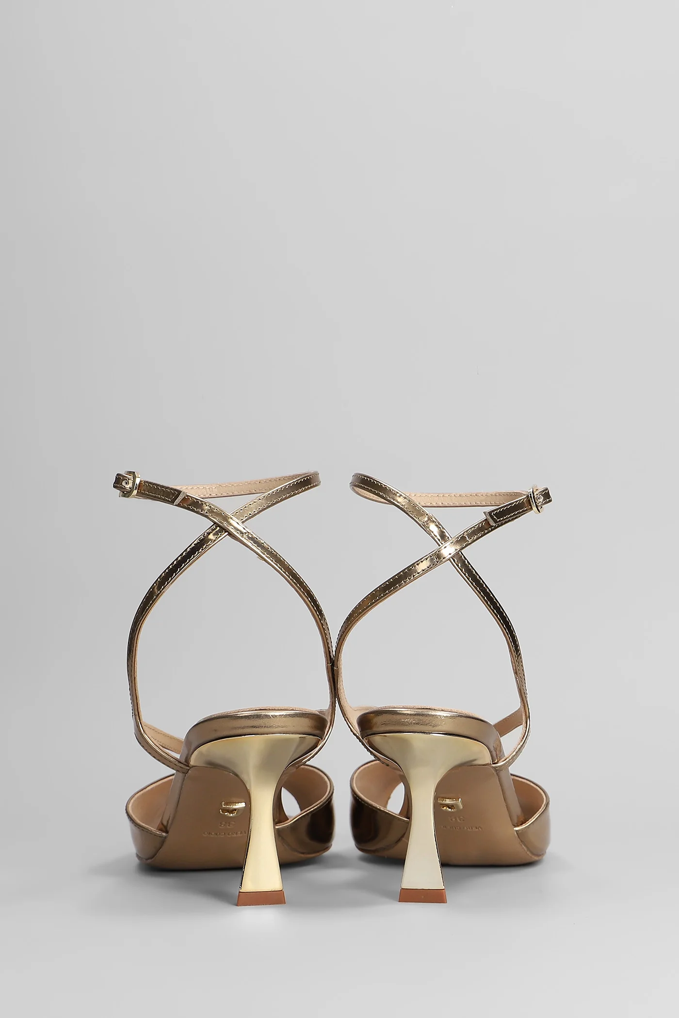 Streep 65 Sandals in gold leather - Image 4