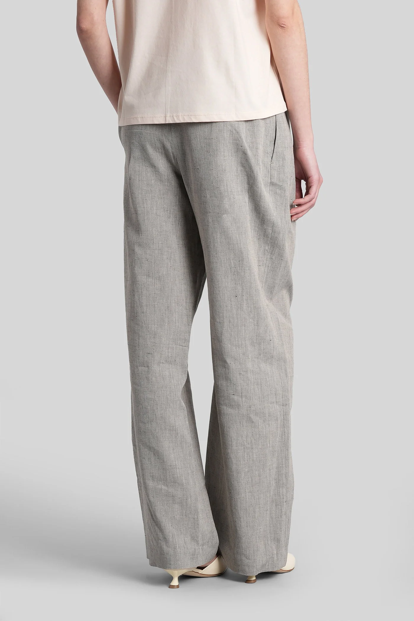 Clark Pants in grey linen - Image 3