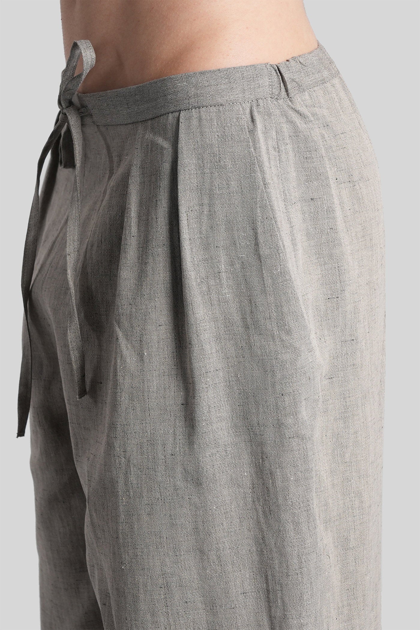 Clark Pants in grey linen - Image 5
