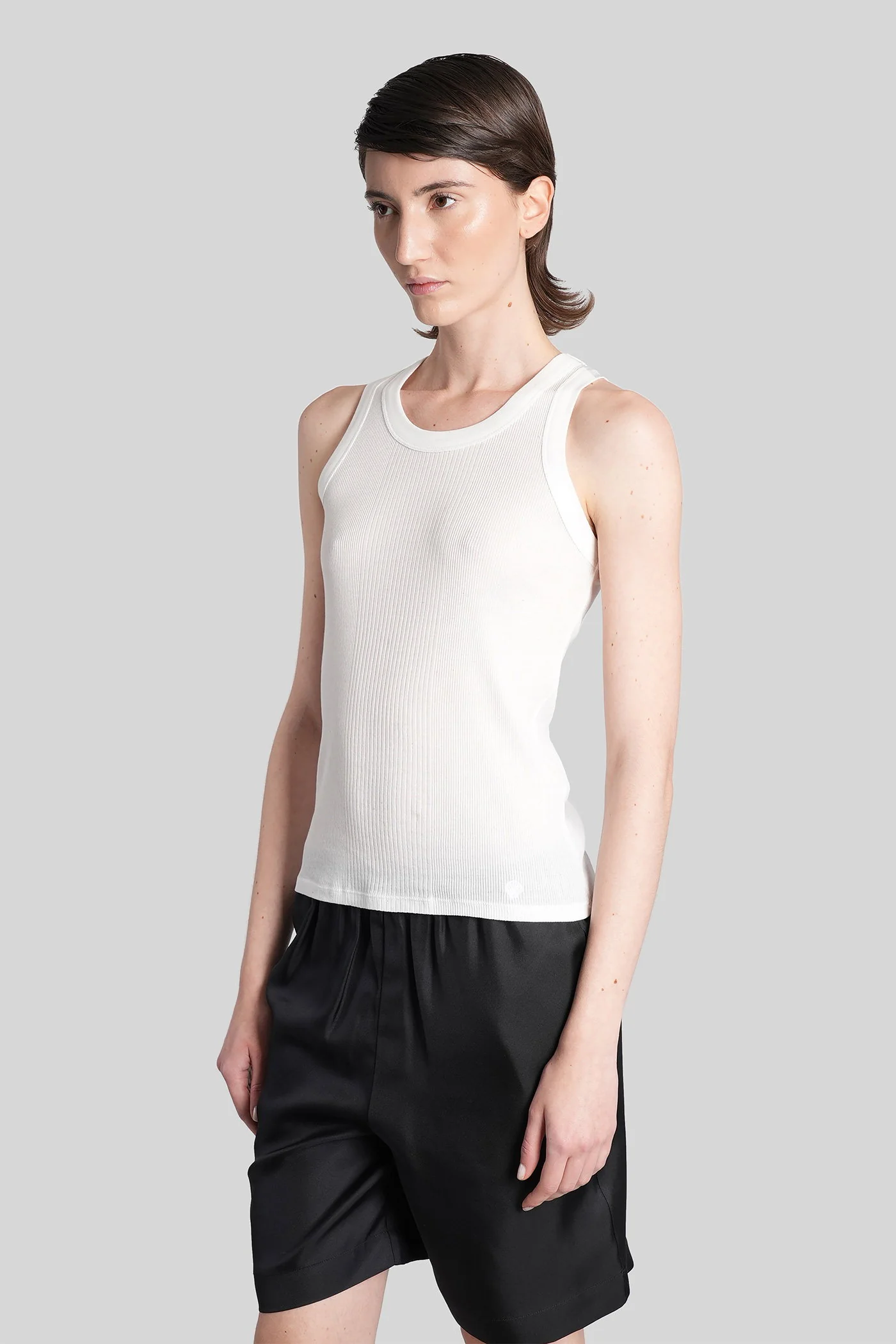 Limba lds tank Top in white cotton - Image 4