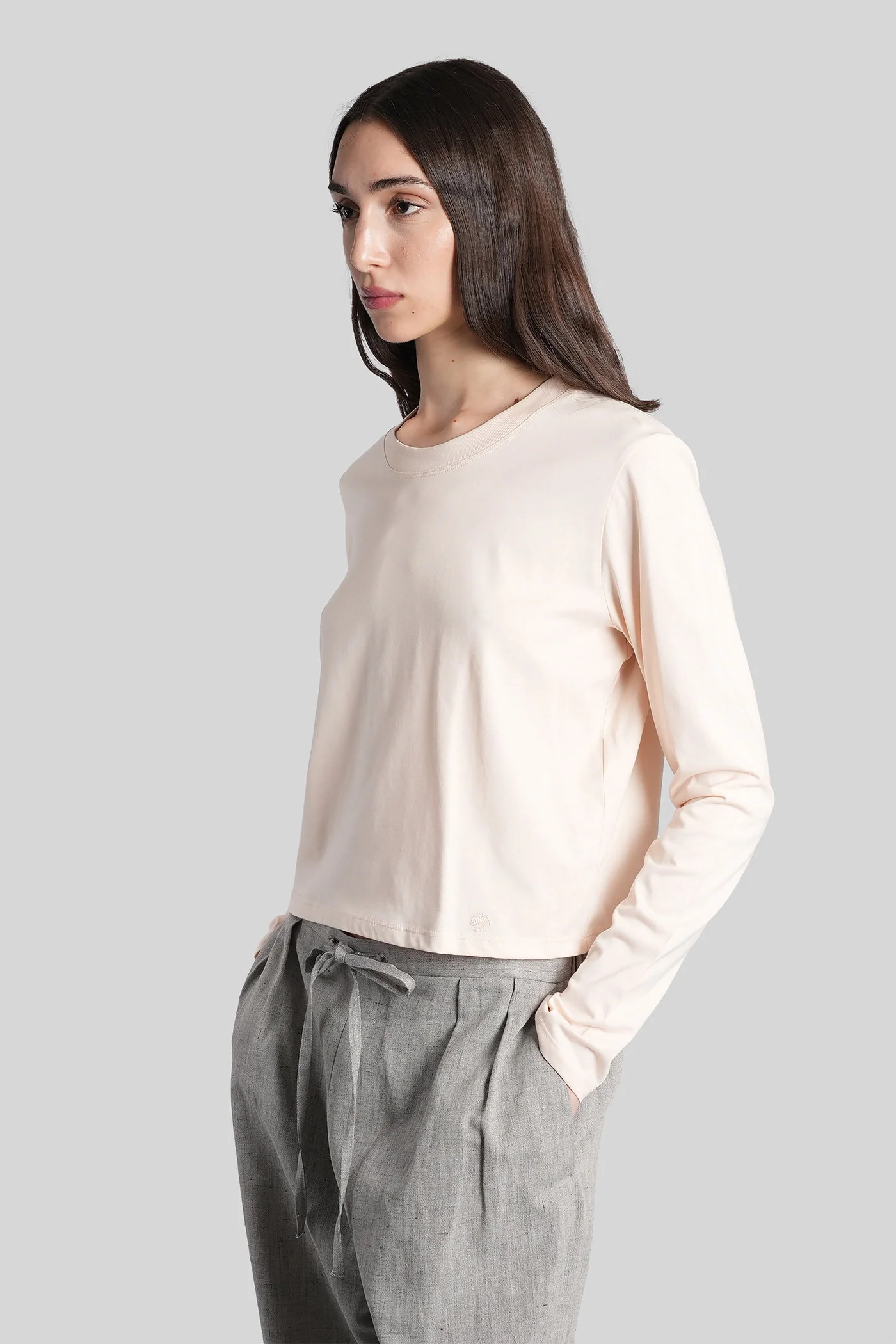 Masal lds T-Shirt in rose-pink cotton - Image 4
