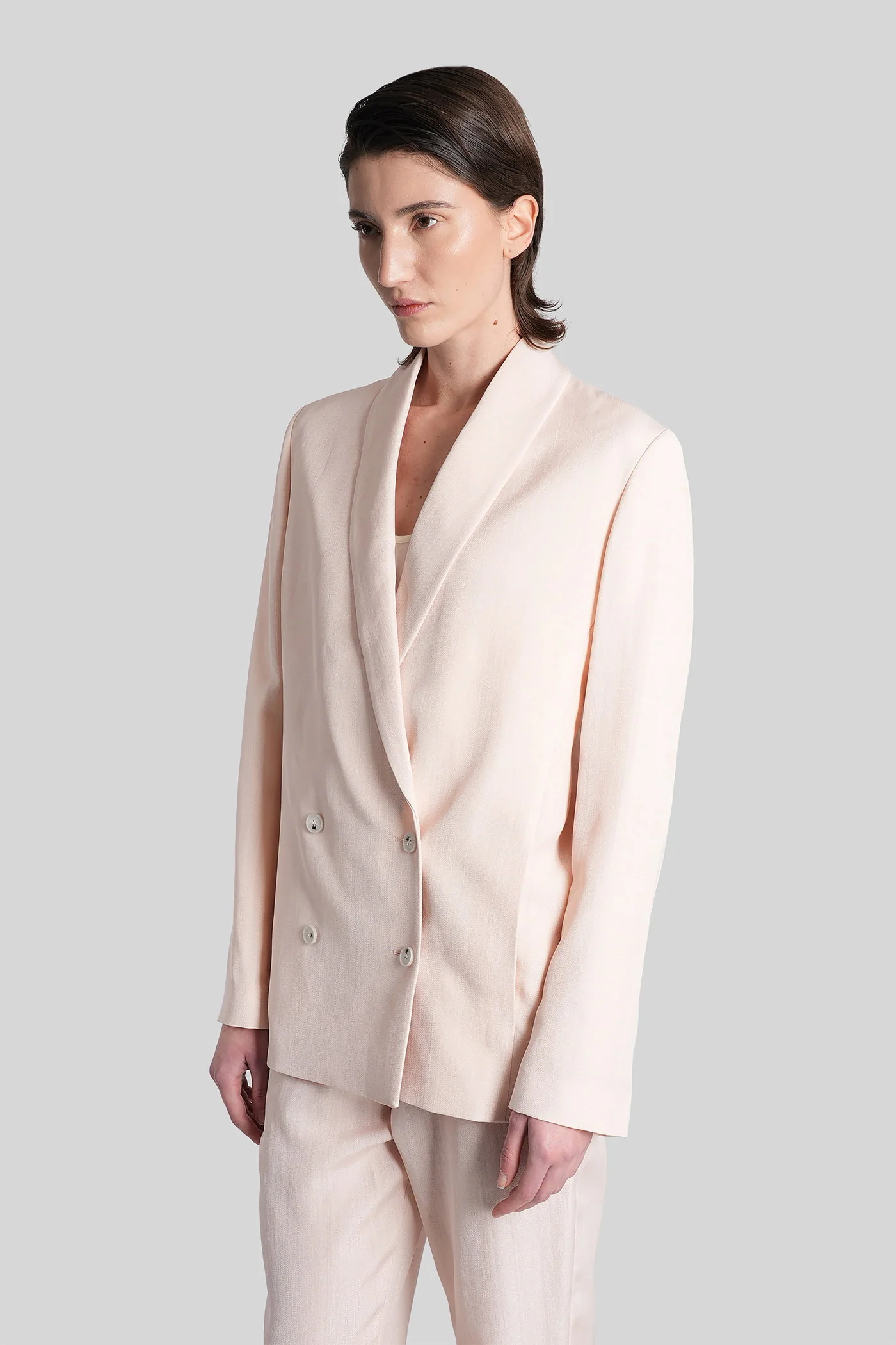 Minka Blazer in rose-pink viscose - Image 4