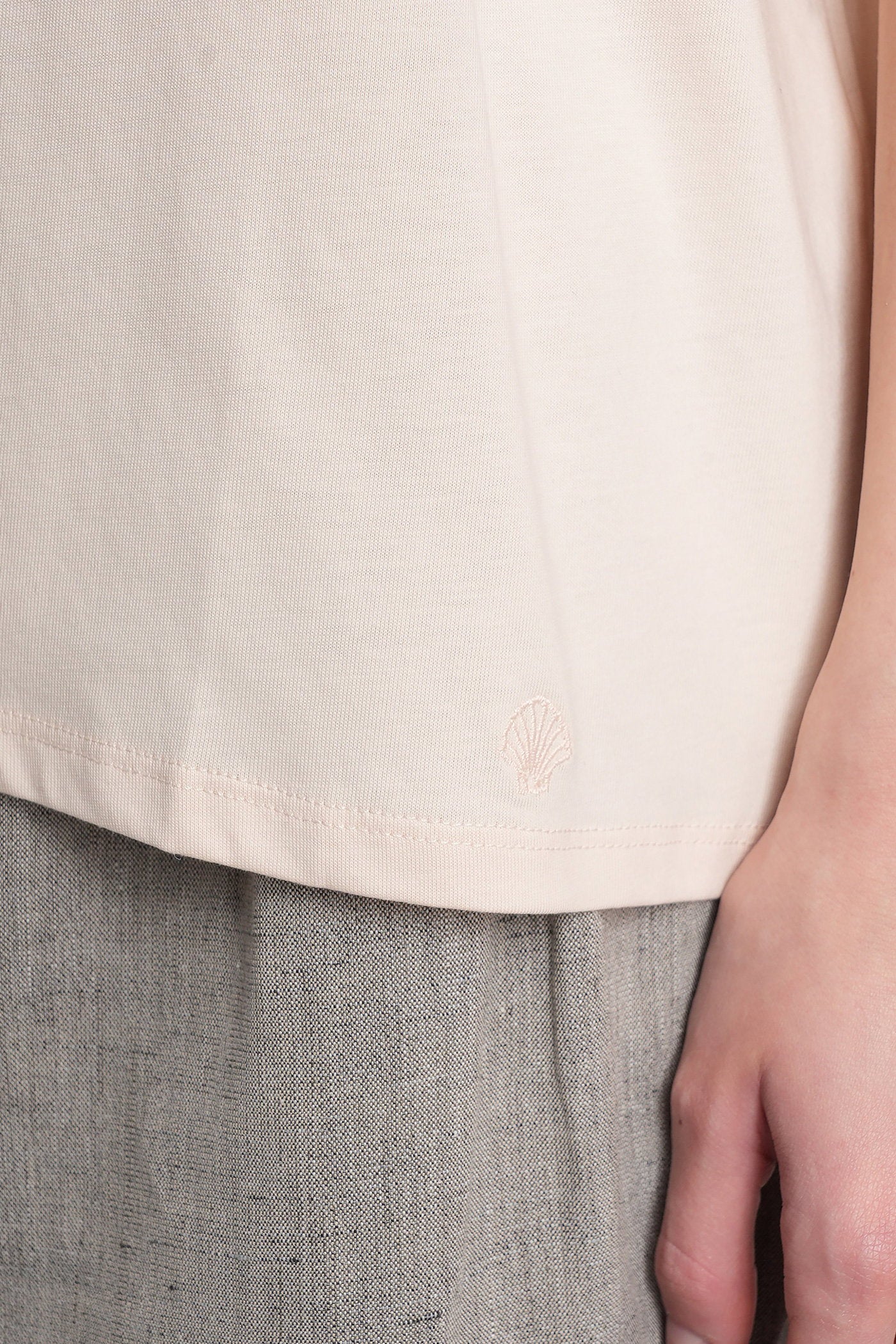 Osis T-Shirt in rose-pink cotton - Image 5