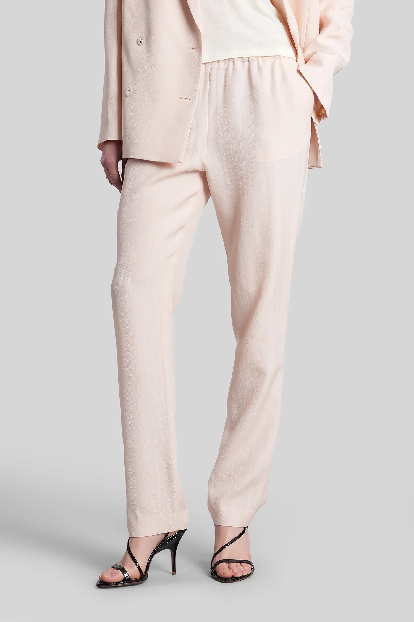 Scot Pants in rose-pink viscose