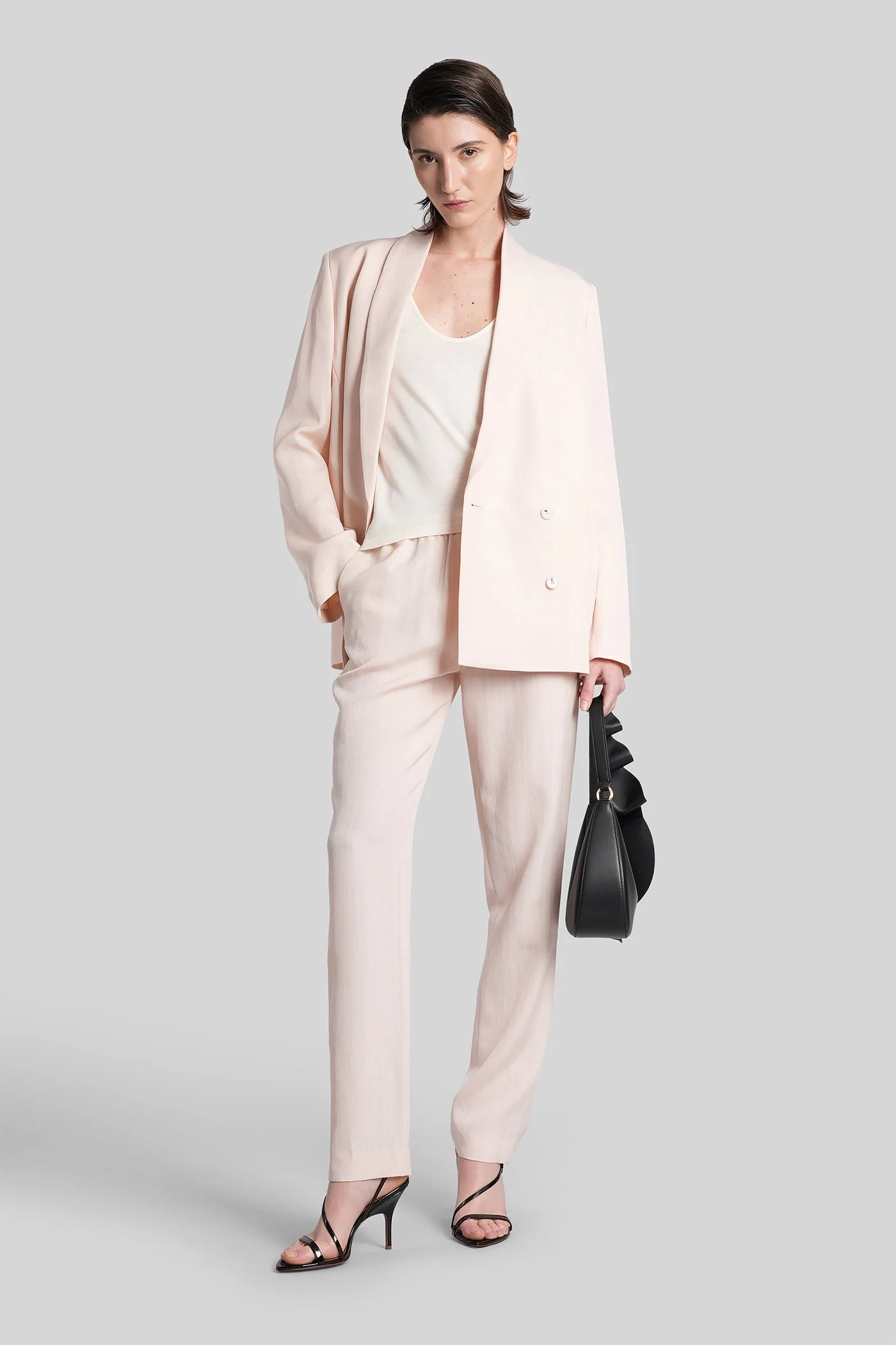 Scot Pants in rose-pink viscose - Image 2