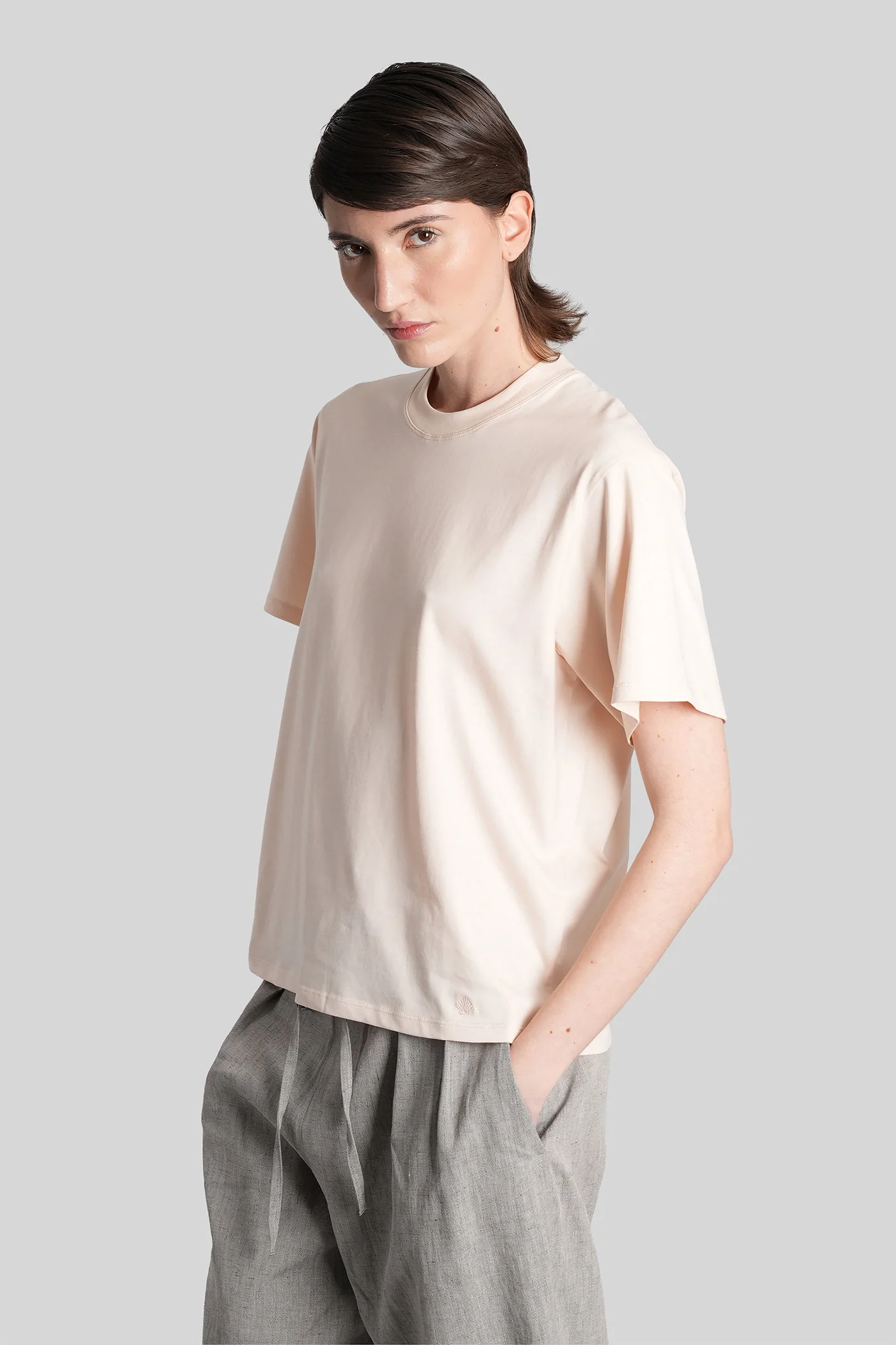 Telanto lds T-Shirt in rose-pink cotton - Image 2