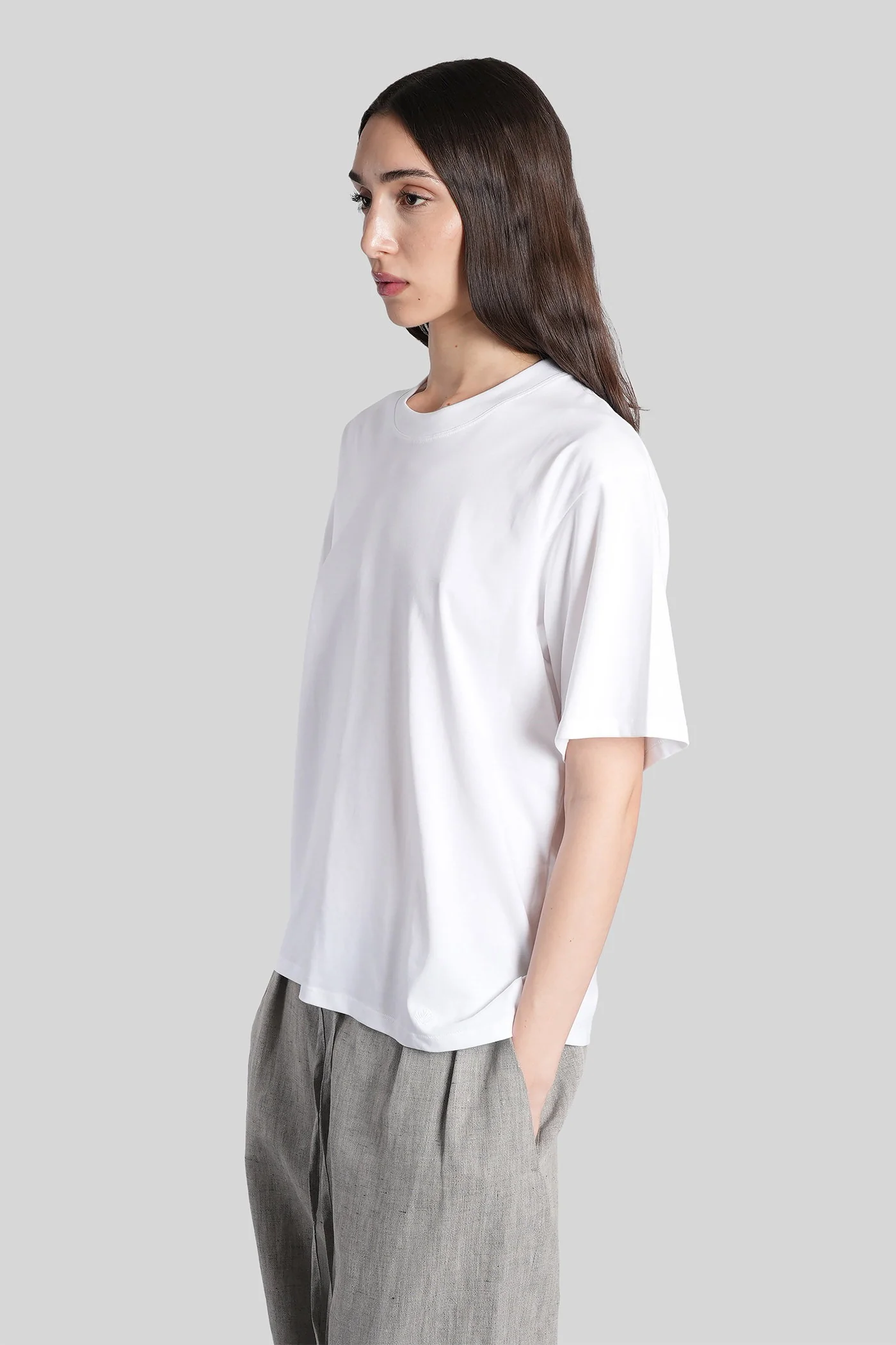 Telanto lds T-Shirt in white cotton - Image 4