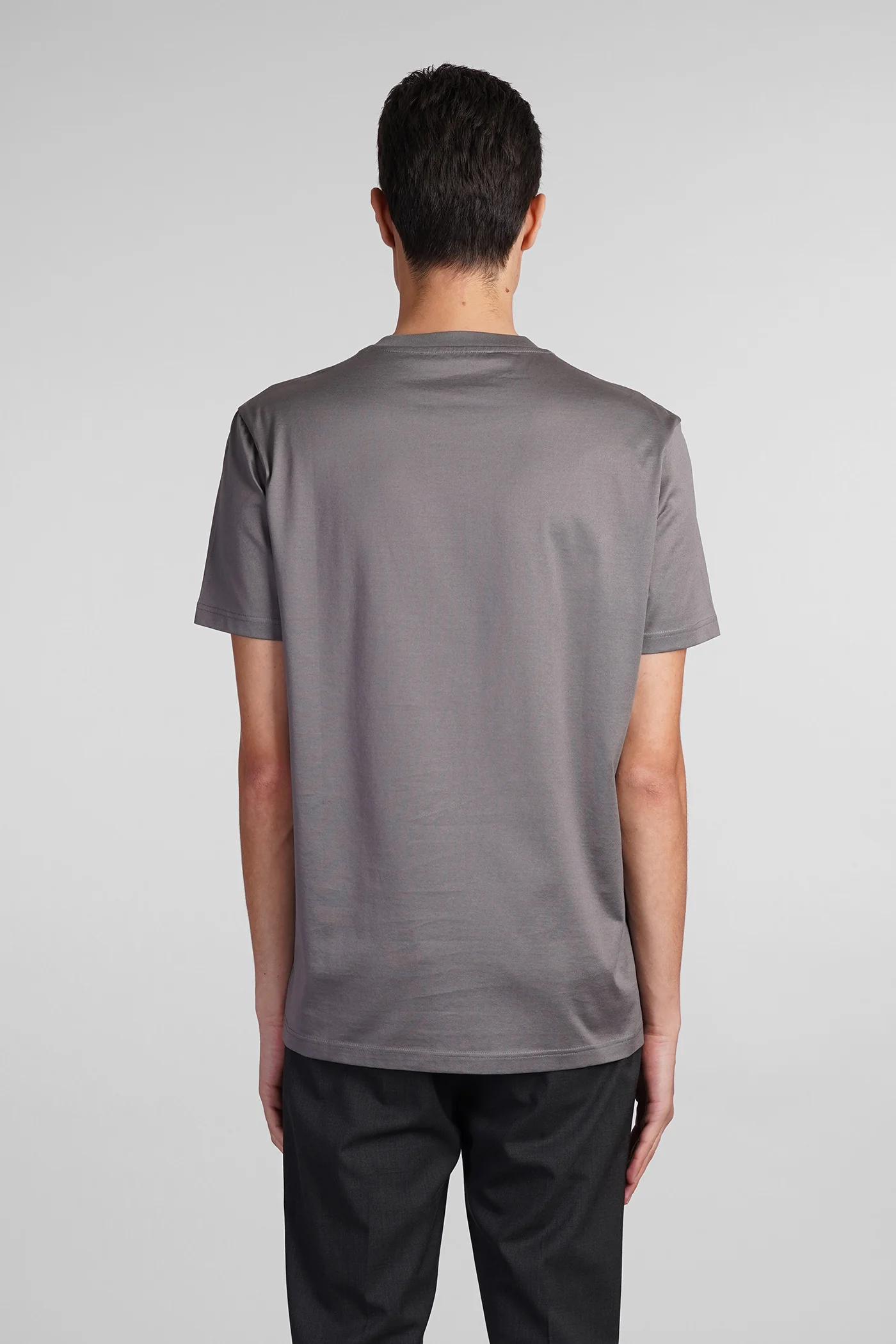 B213 basic T-Shirt in grey cotton - Image 3