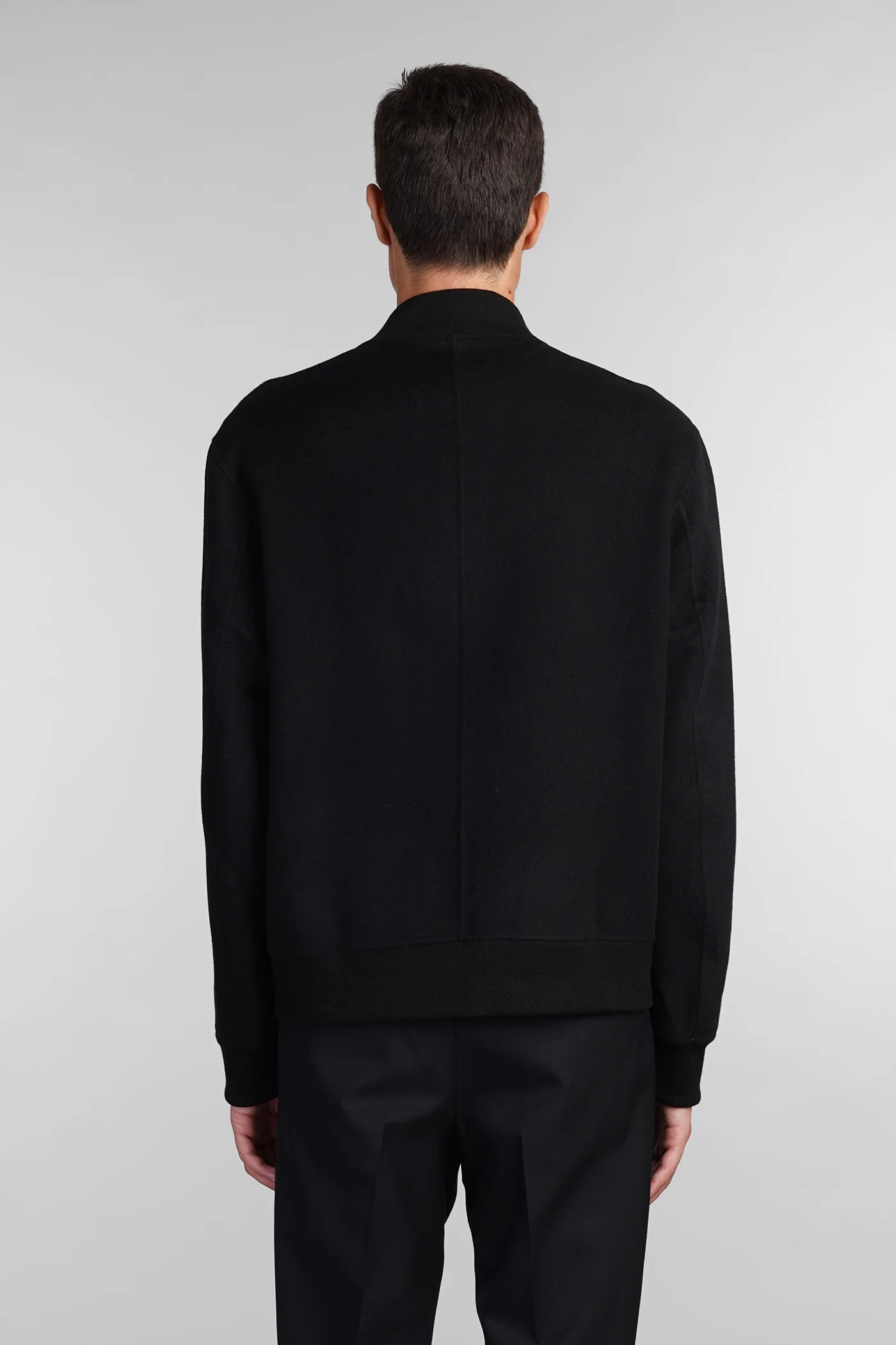 Bomber double Bomber Jacket in black wool - Image 3