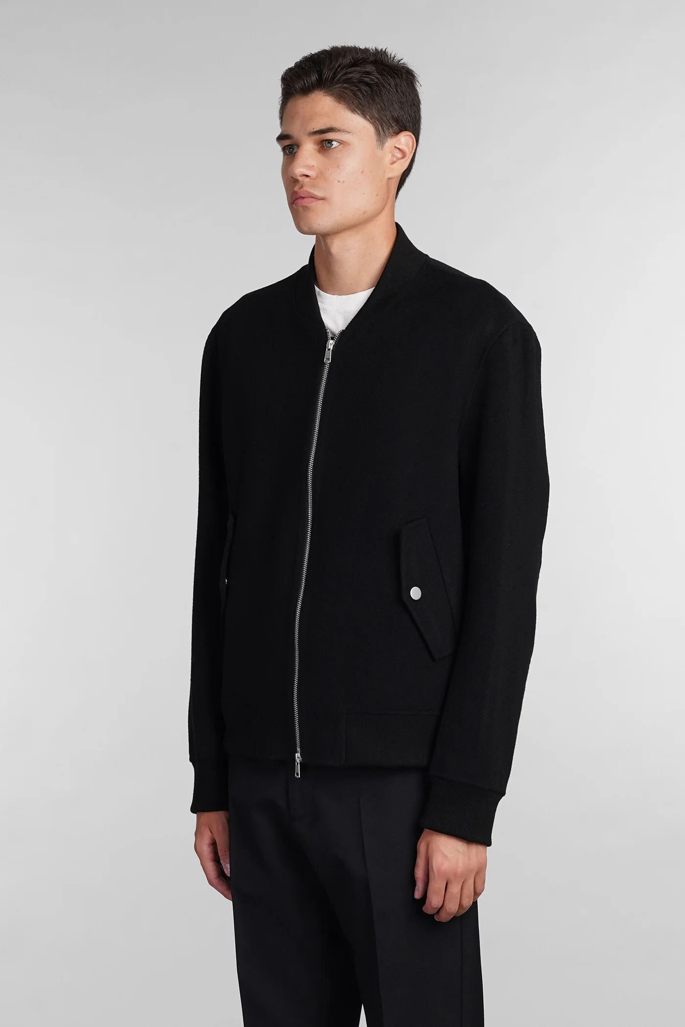 Bomber double Bomber Jacket in black wool - Image 4