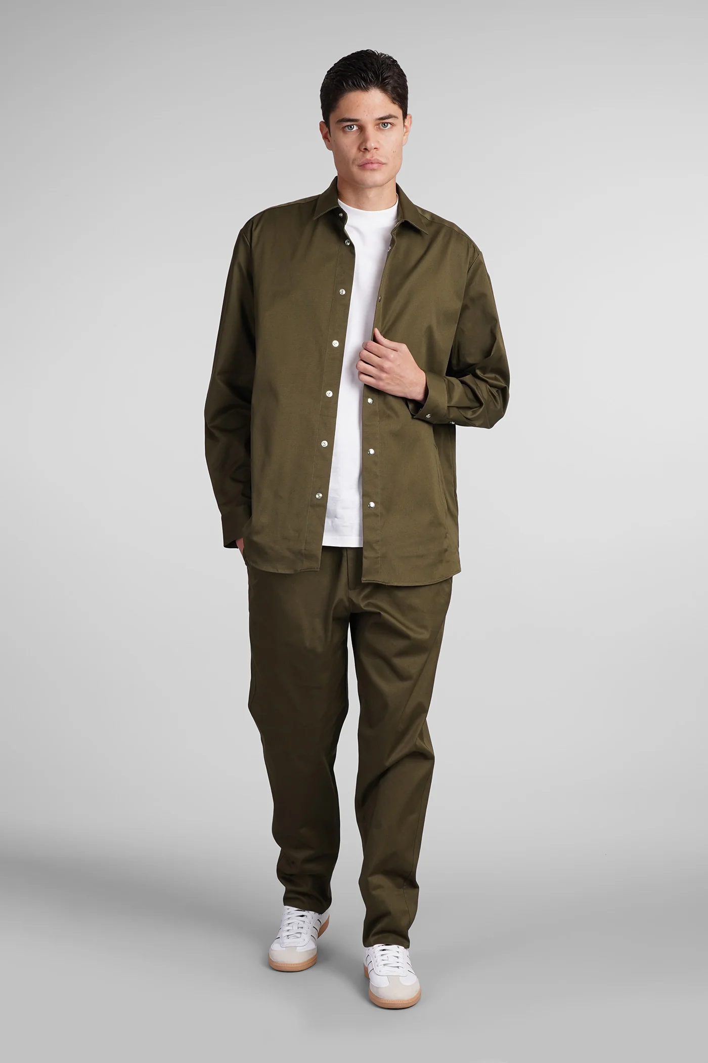 George Pants in green cotton - Image 2