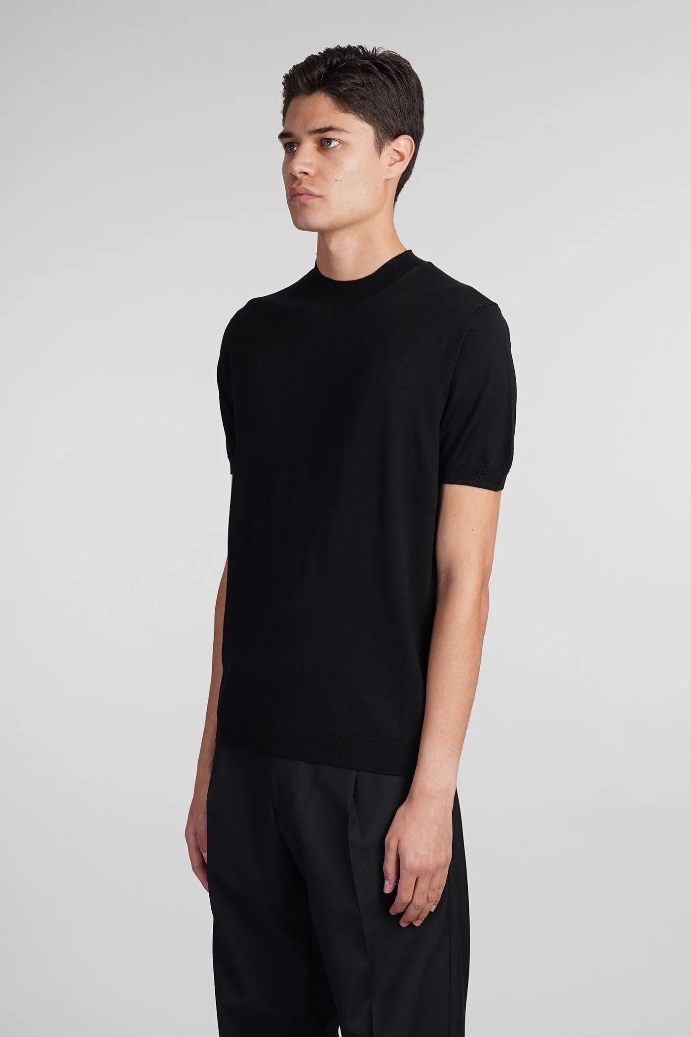 K123 Knitwear in black wool - Image 4