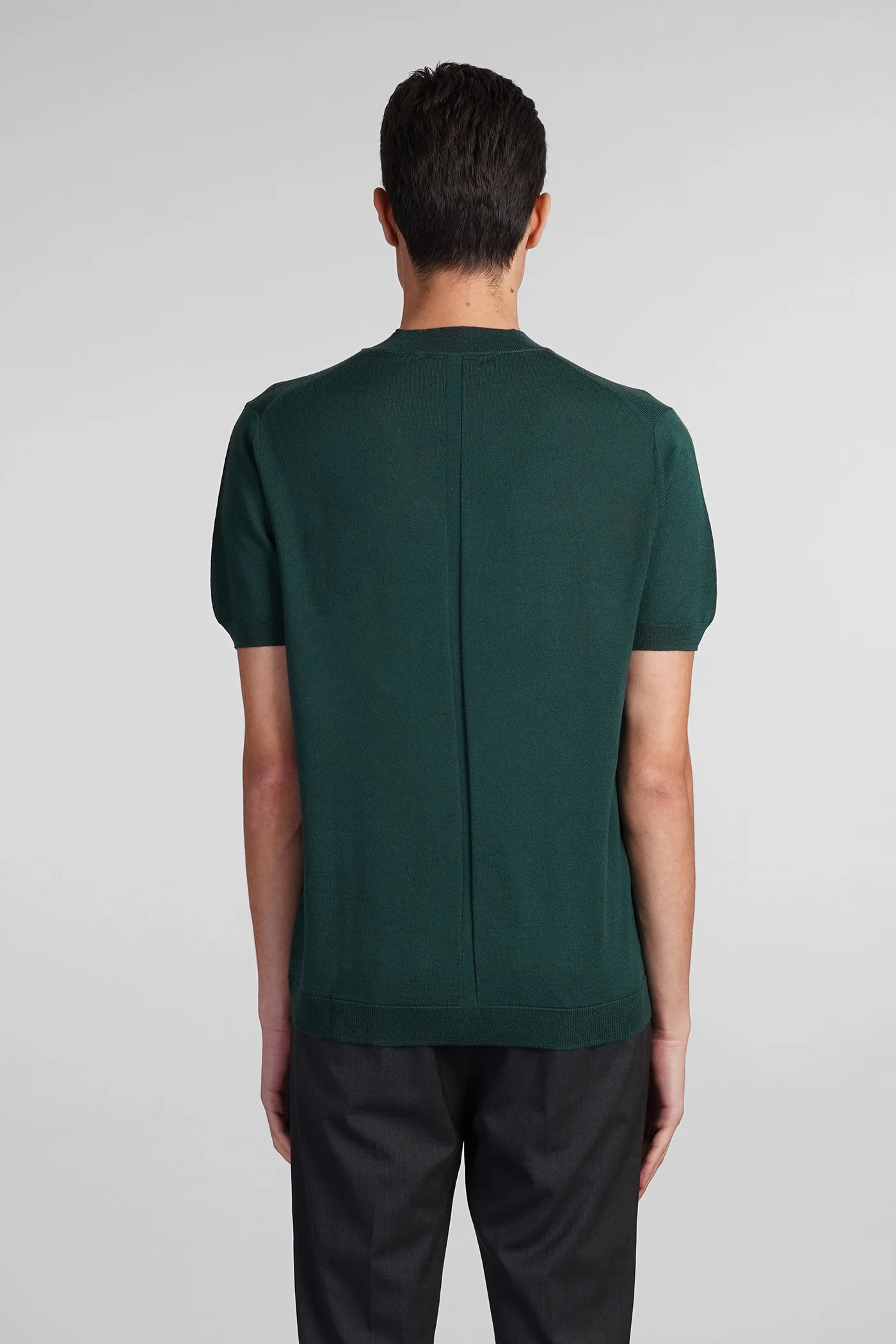 K123 Knitwear in green wool - Image 3