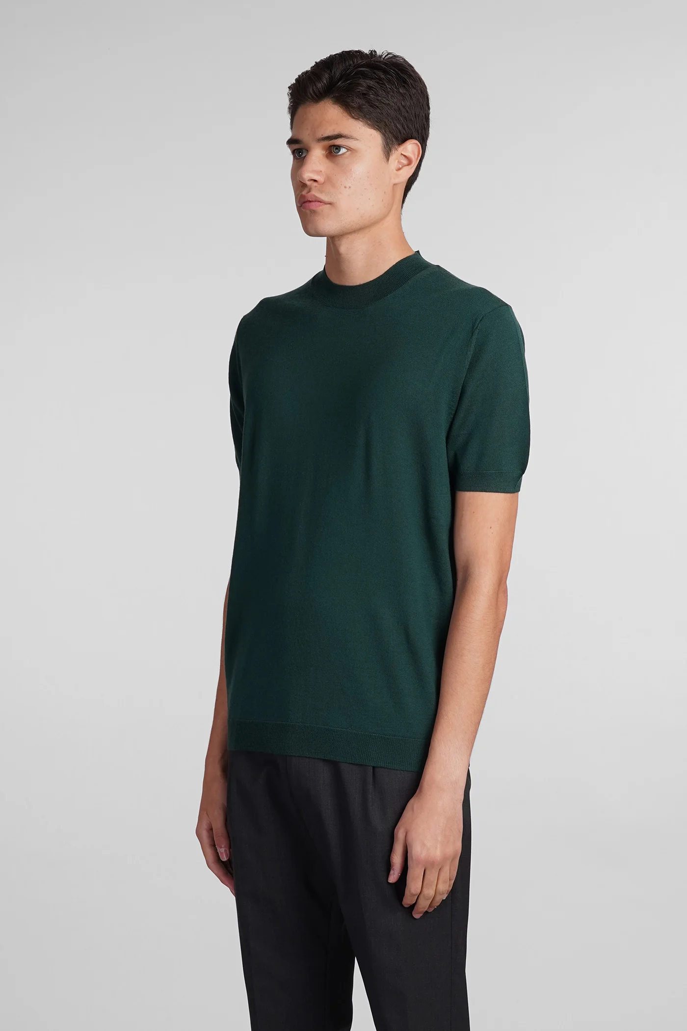 K123 Knitwear in green wool - Image 4