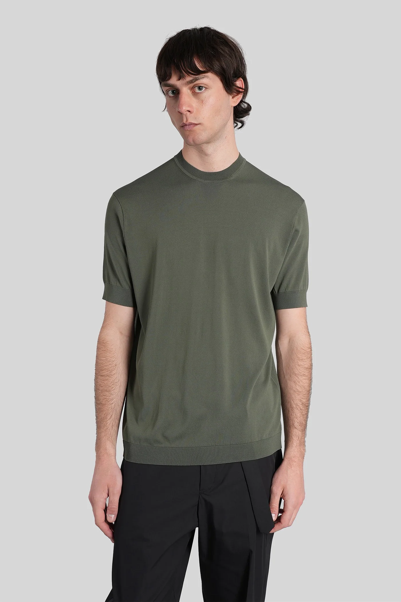 K193 T-Shirt in green viscose