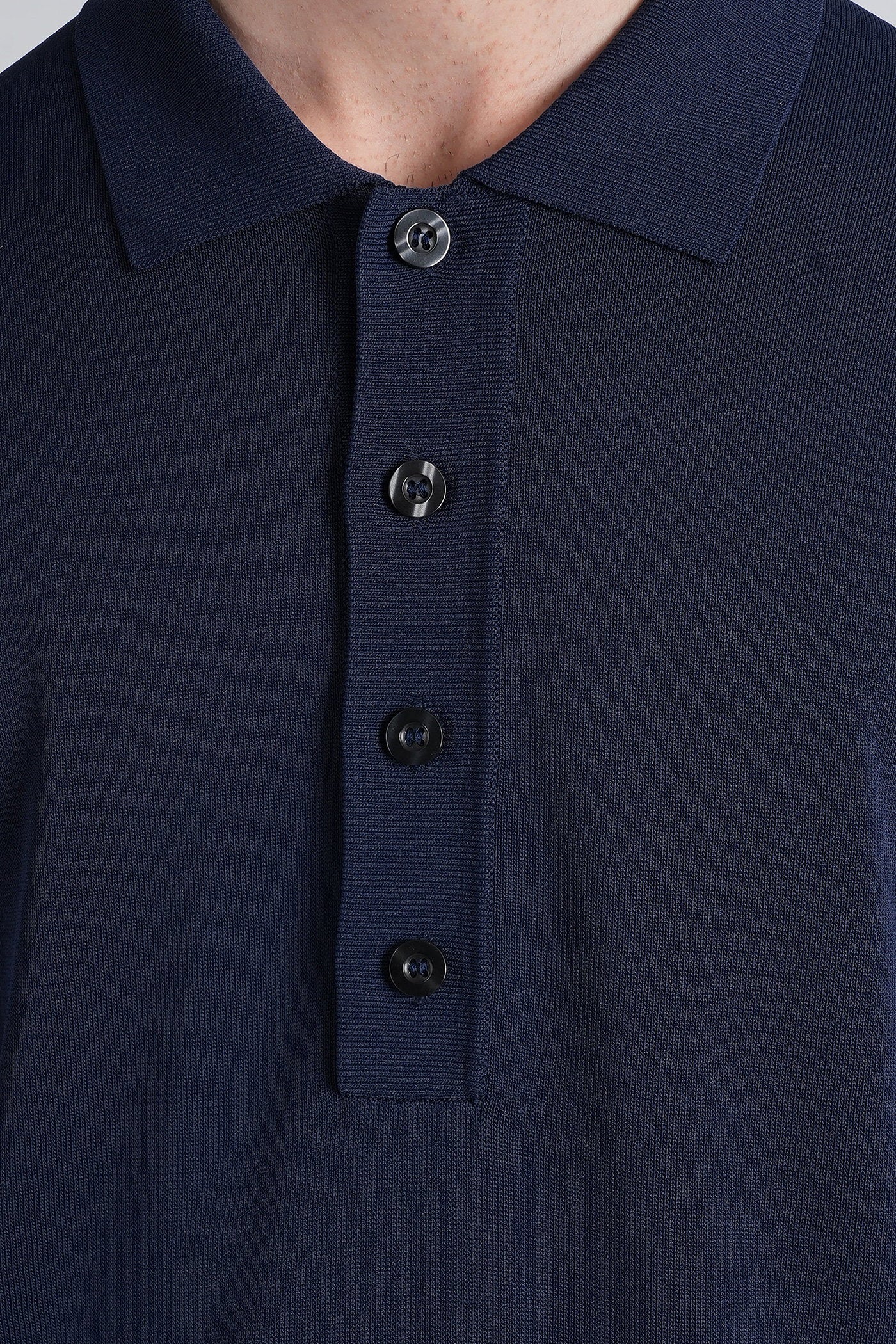 K194 Polo in blue viscose - Image 5