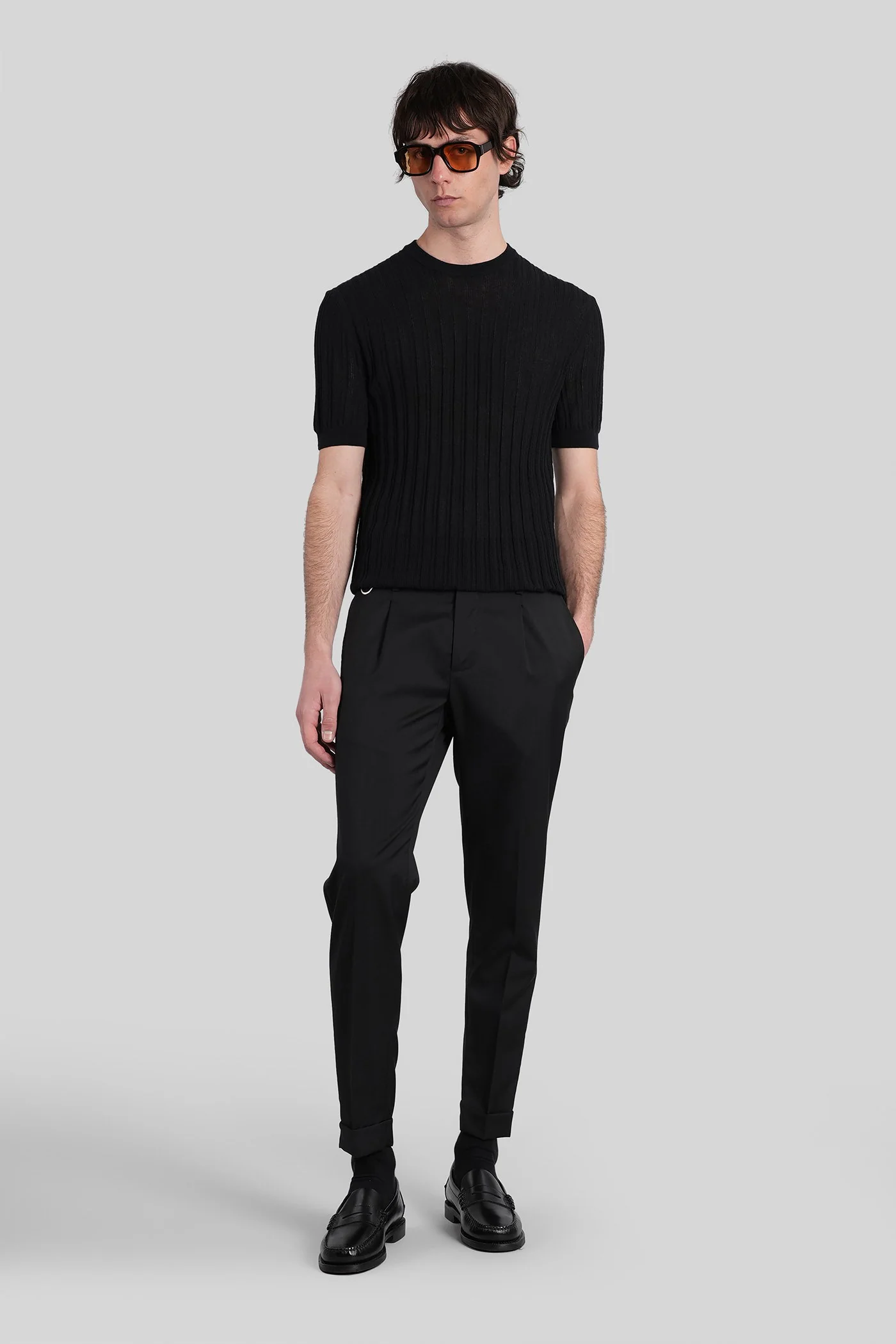 K221 T-Shirt in black cotton - Image 2