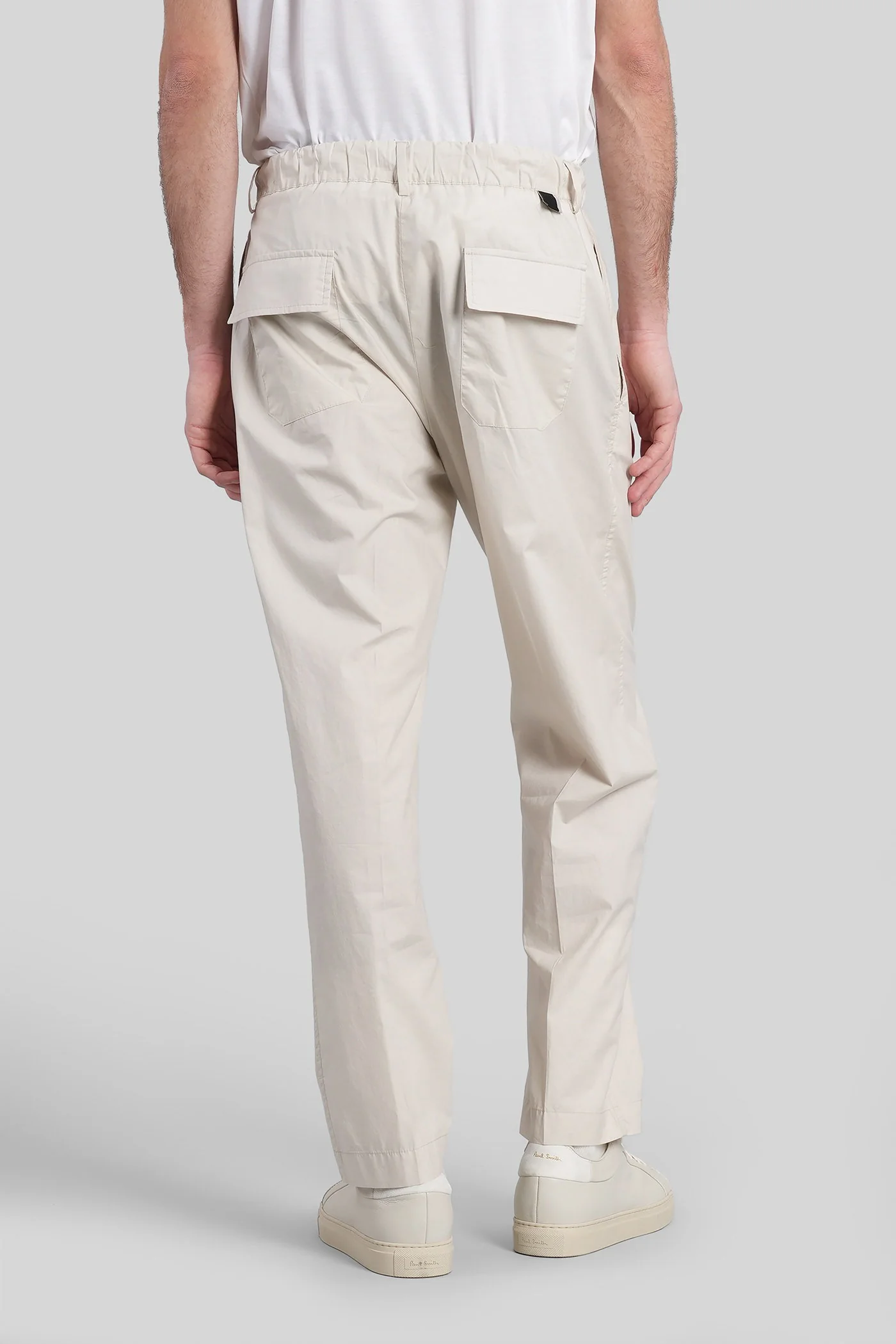 Kim coulisse Pants in beige cotton - Image 3