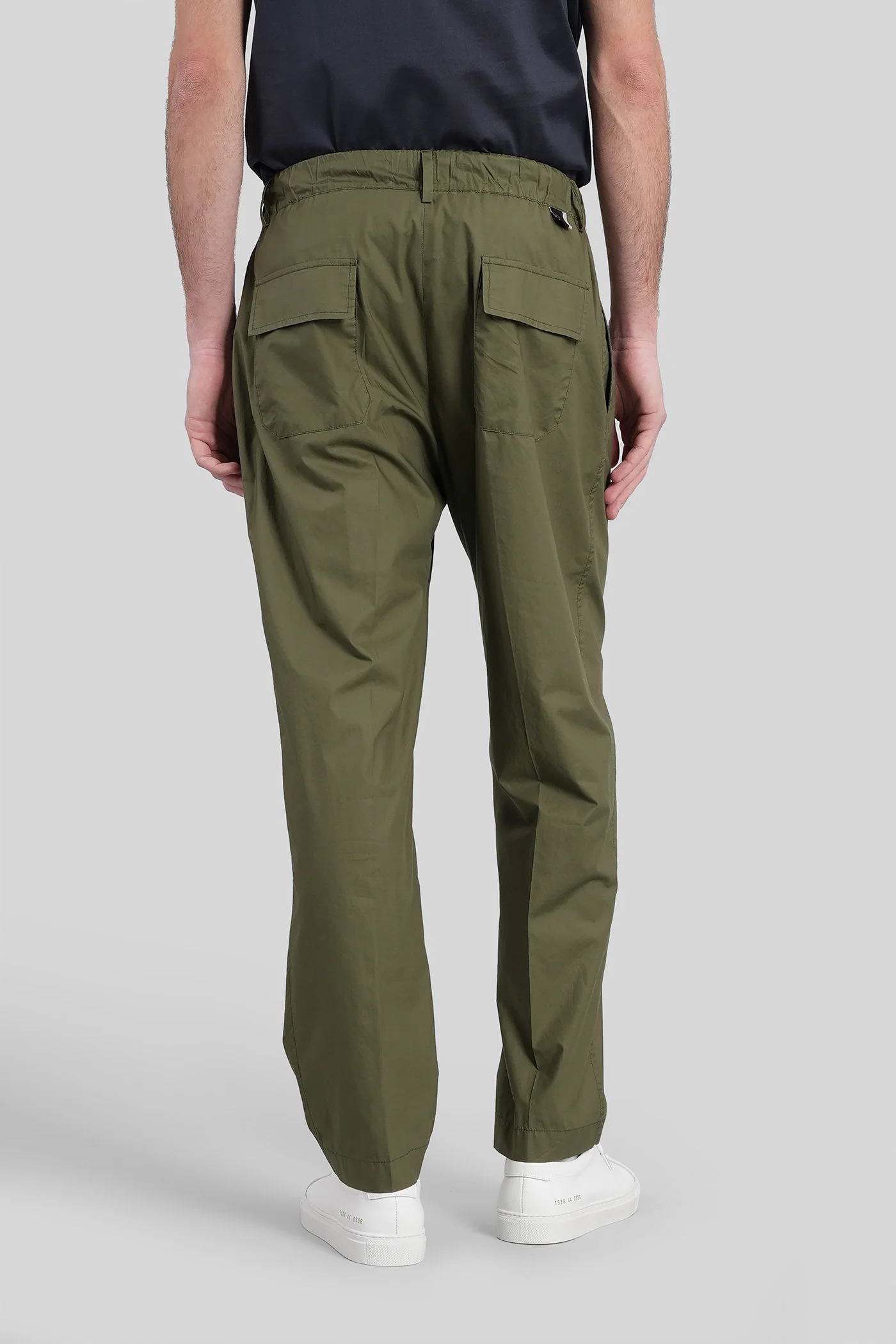 Kim coulisse Pants in green cotton - Image 3