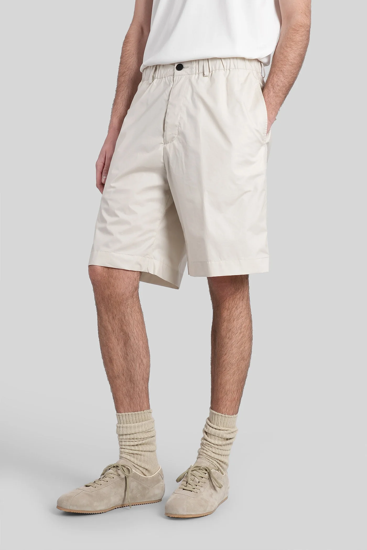 Kim Shorts in beige cotton - Image 4