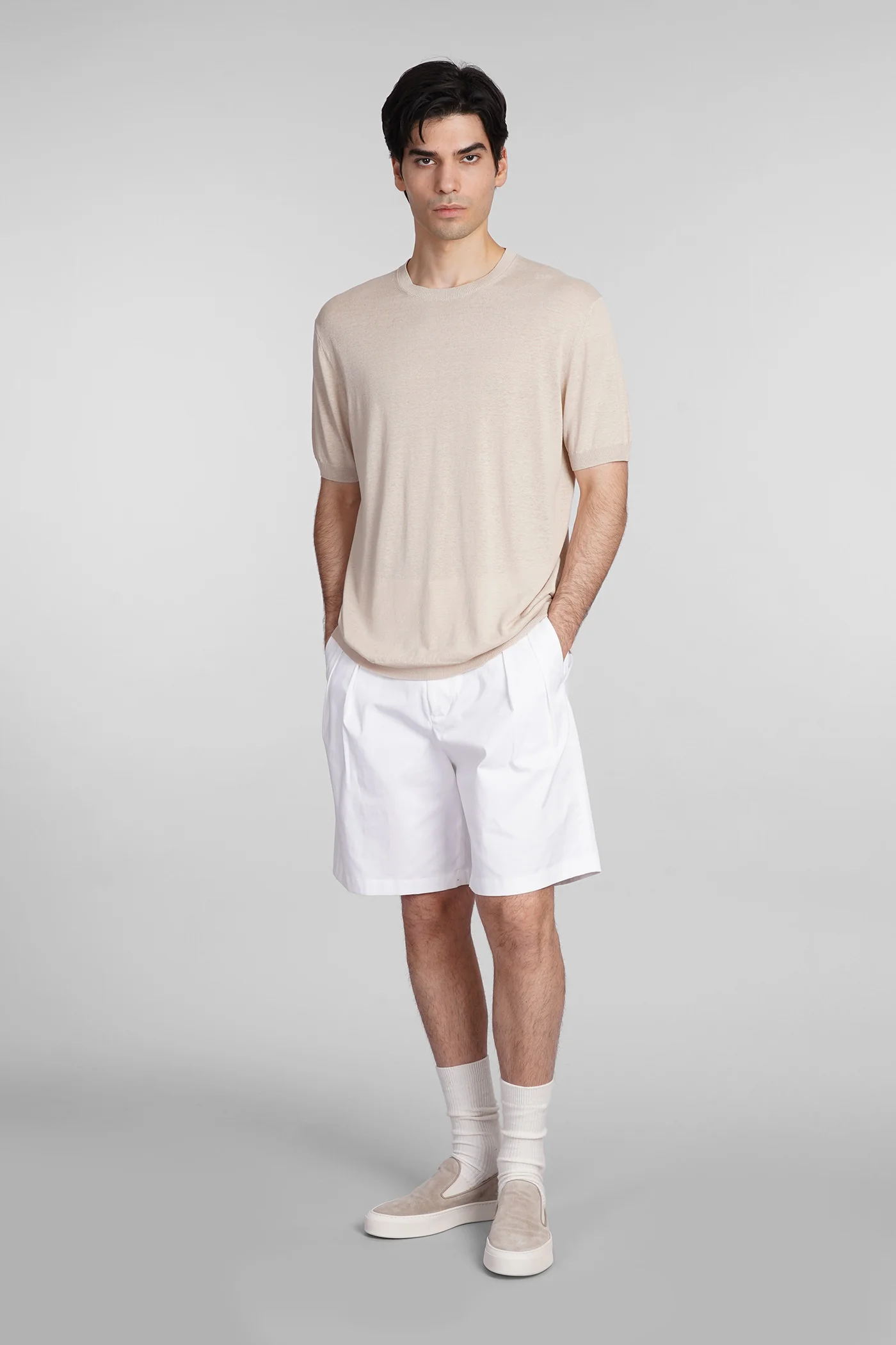 Miami Shorts in white cotton - Image 2