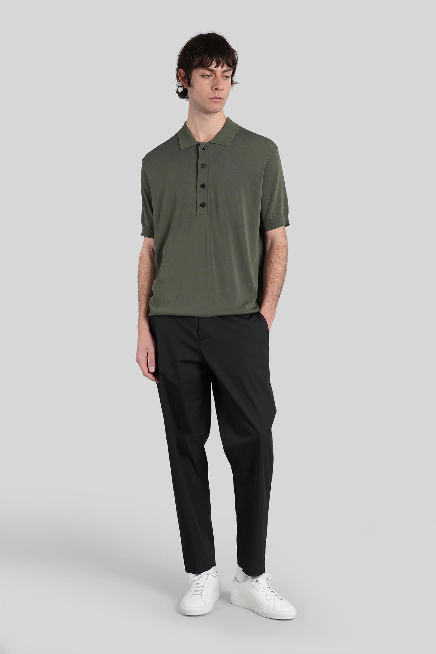 New george Pants in black cotton - Image 2