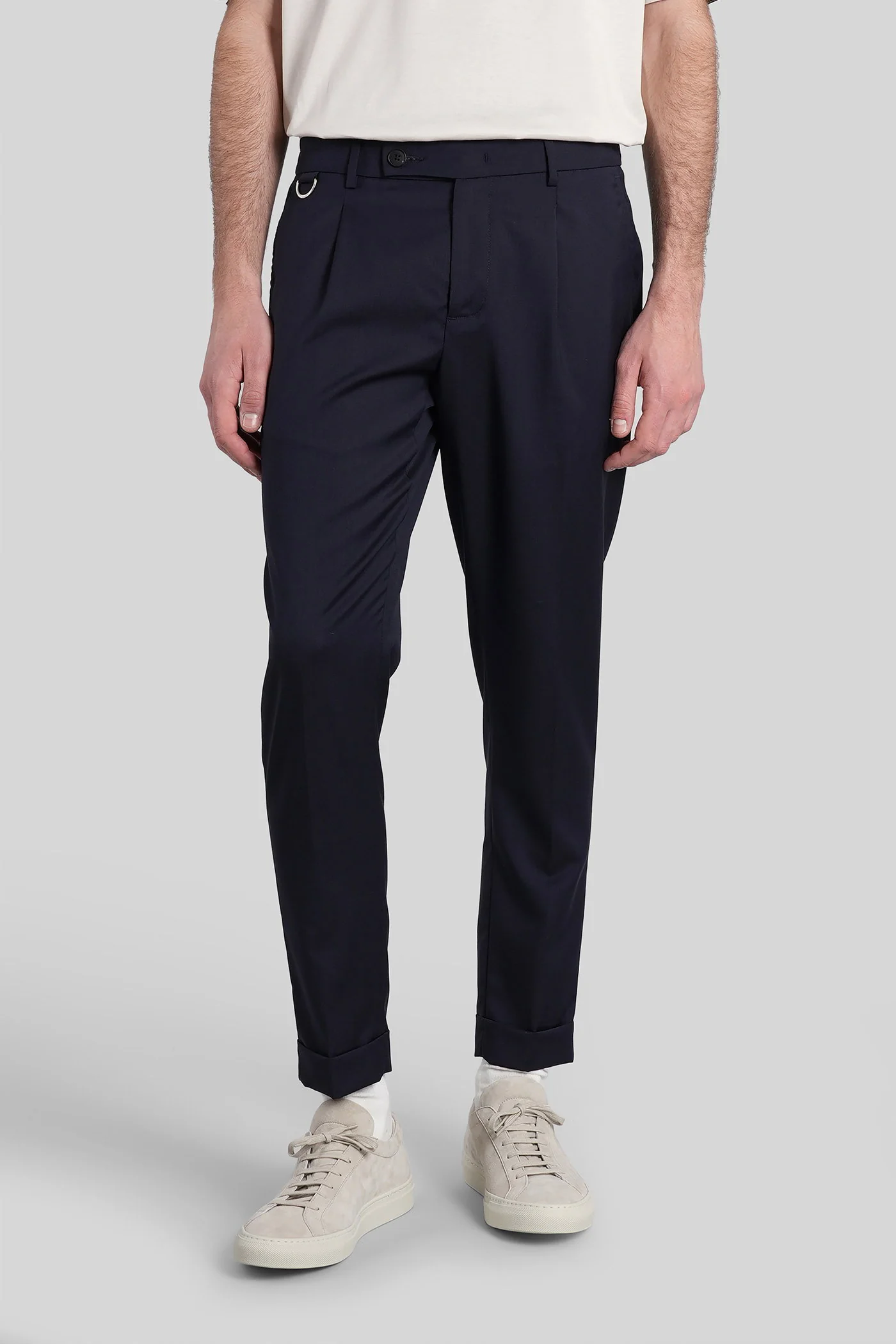 Riviera elastic Pants in blue cotton