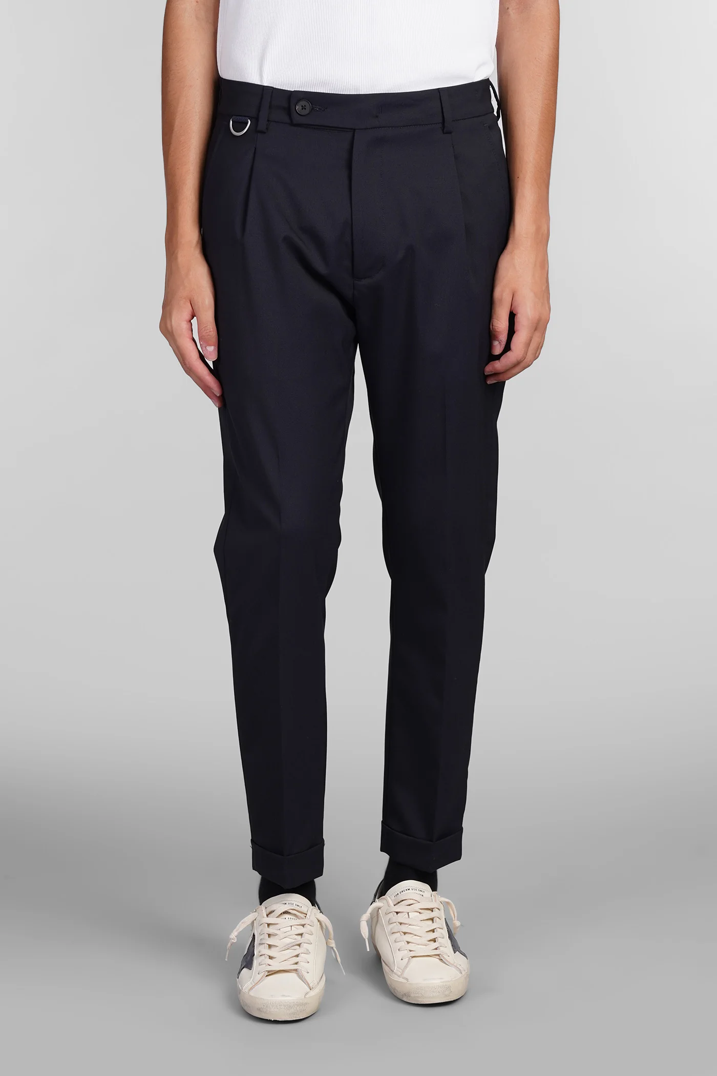 Riviera Pants in blue wool