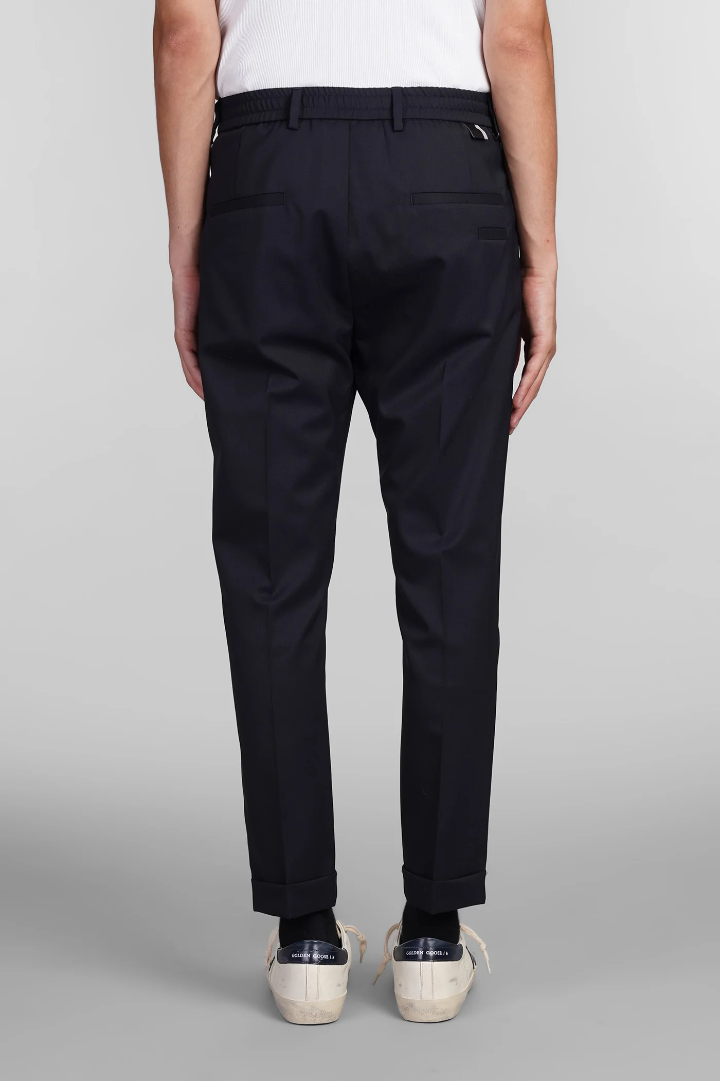 Riviera Pants in blue wool - Image 3