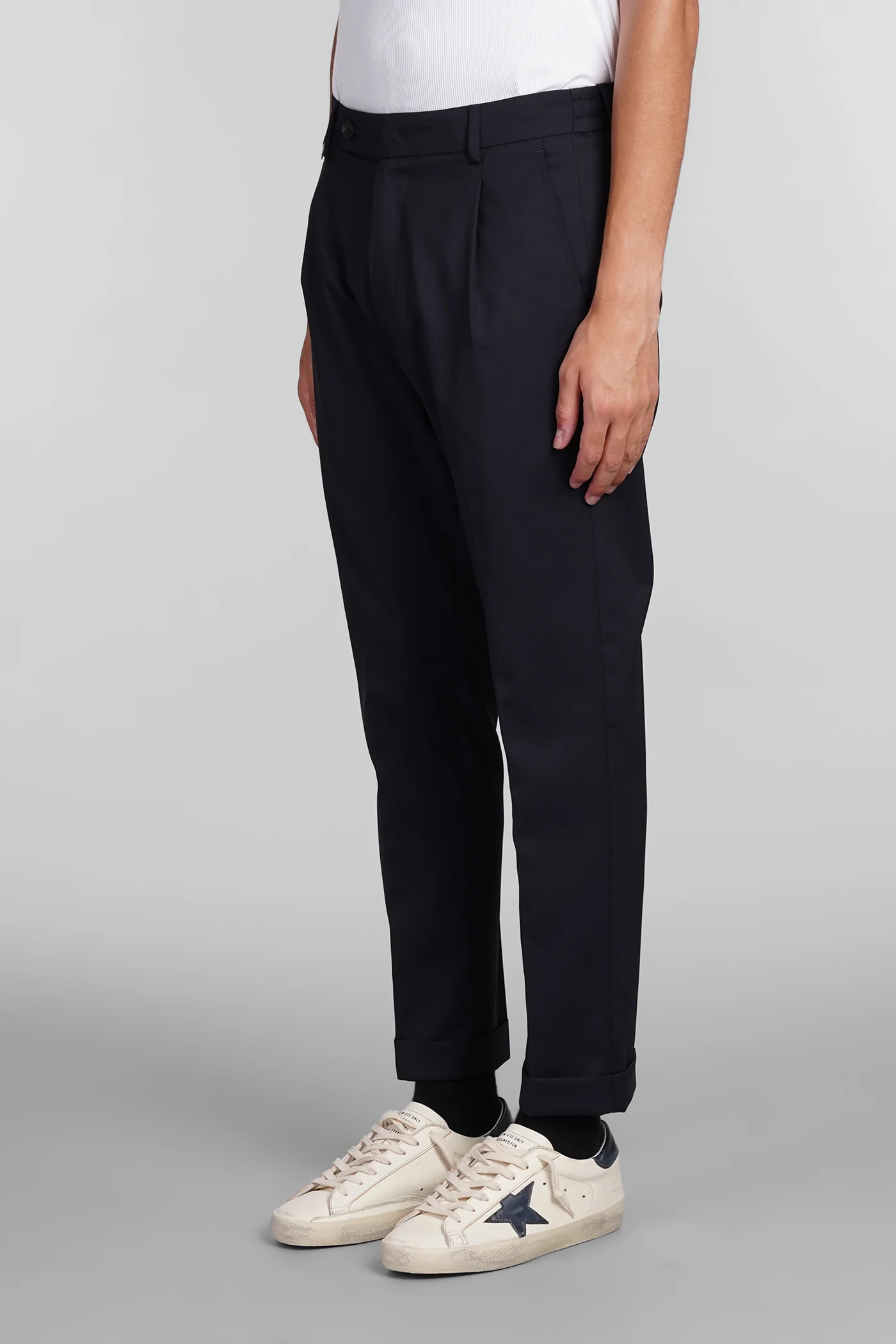 Riviera Pants in blue wool - Image 4