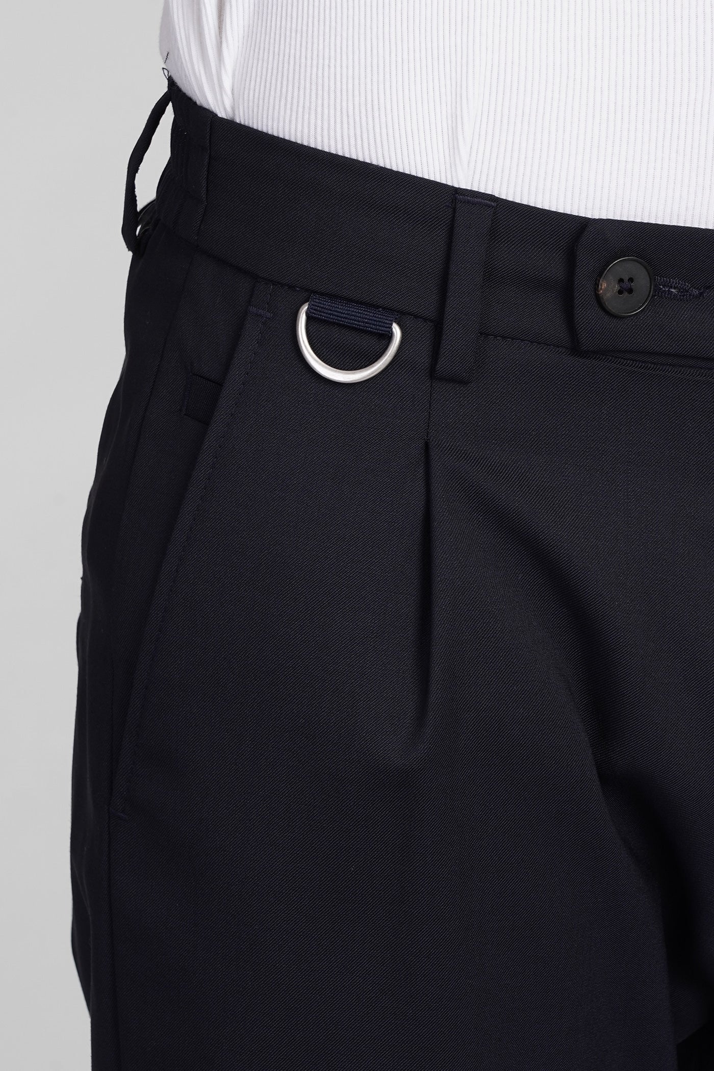 Riviera Pants in blue wool - Image 5